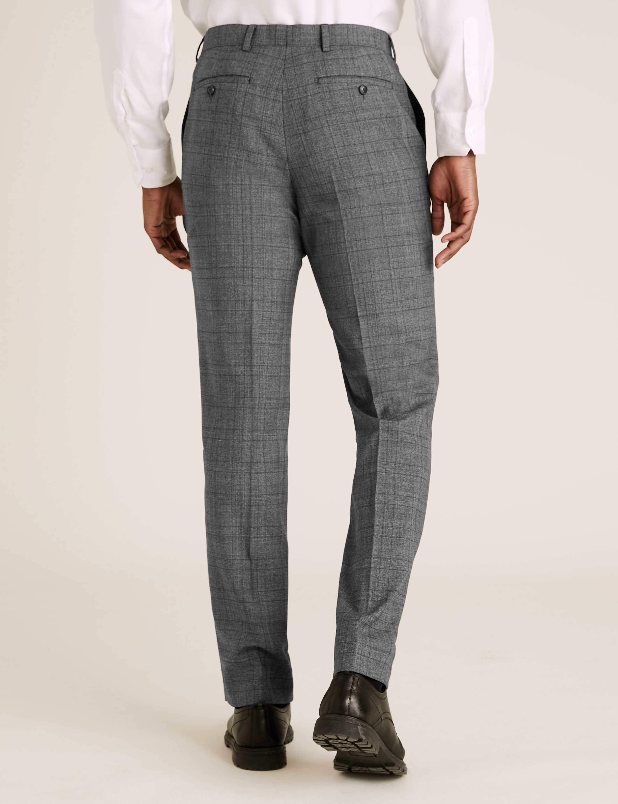 Charcoal Checked Wool 3 Piece Suit 4 of 8