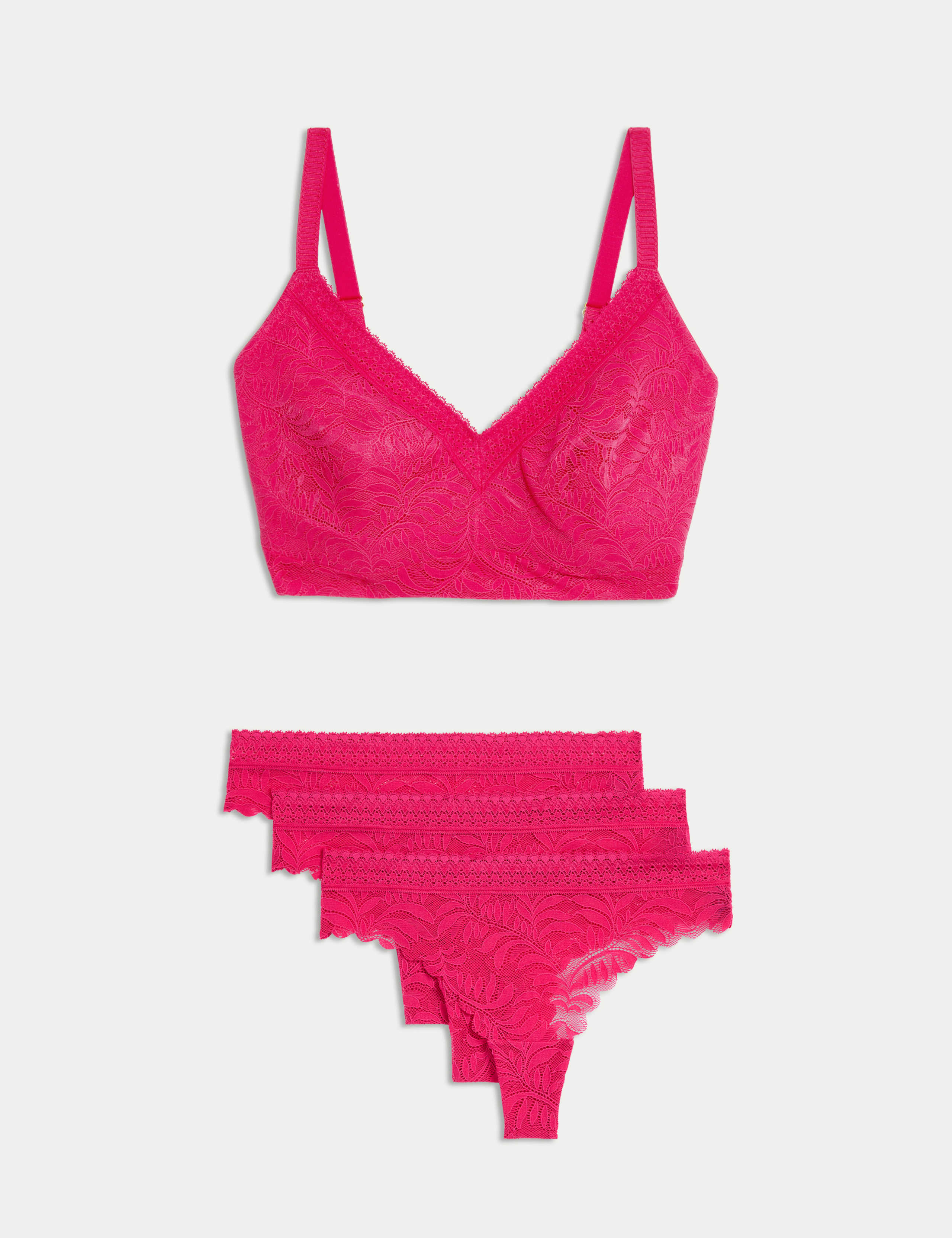 Flexifit™ Lace Non Wired Minimiser Bra Set C-H 1 of 6