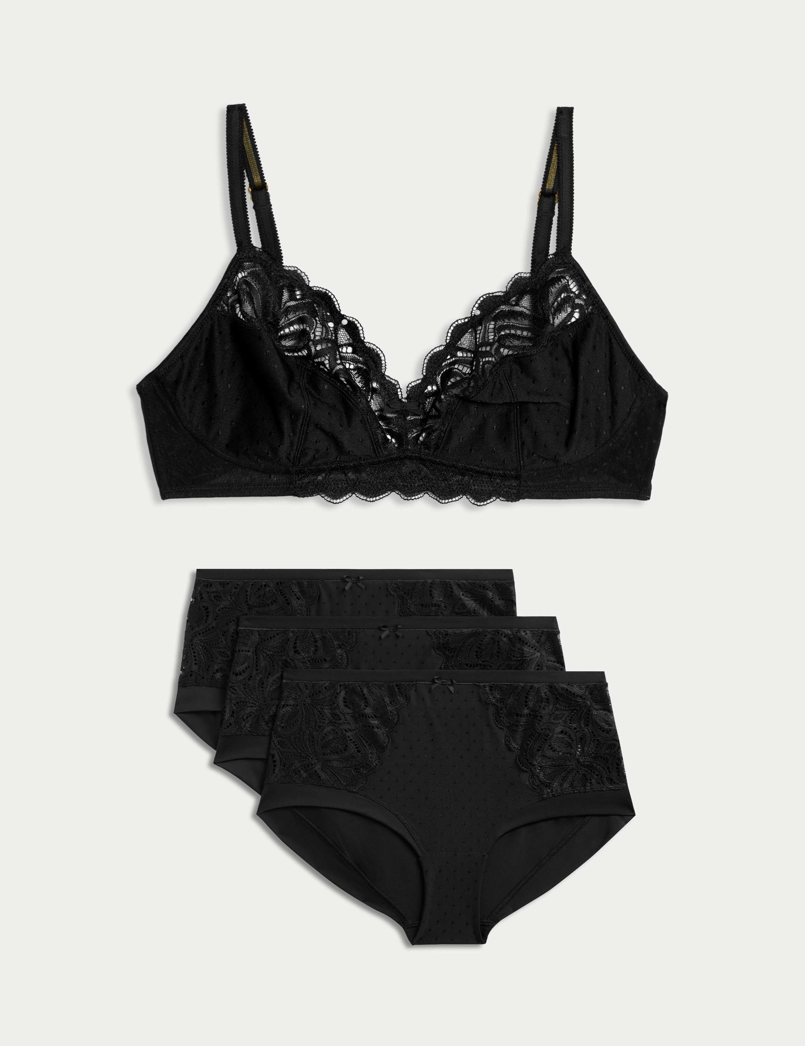 Amelia Lace Non Wired Full Cup Bra Set A-E 1 of 6