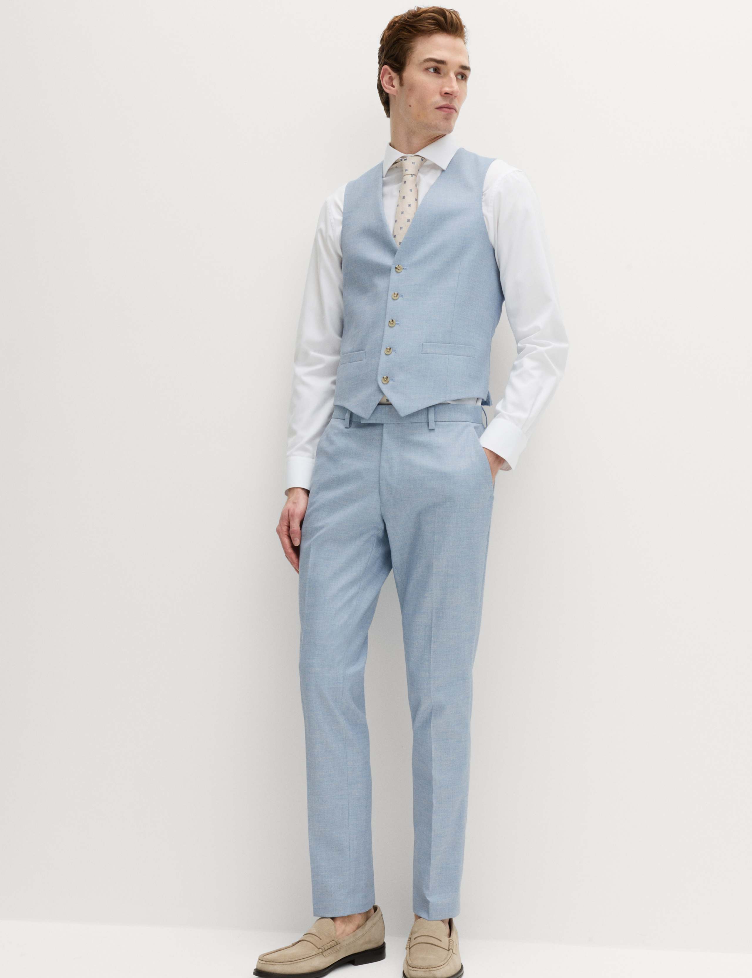 3 Piece Slim Fit Textured Stretch Suit 2 of 6