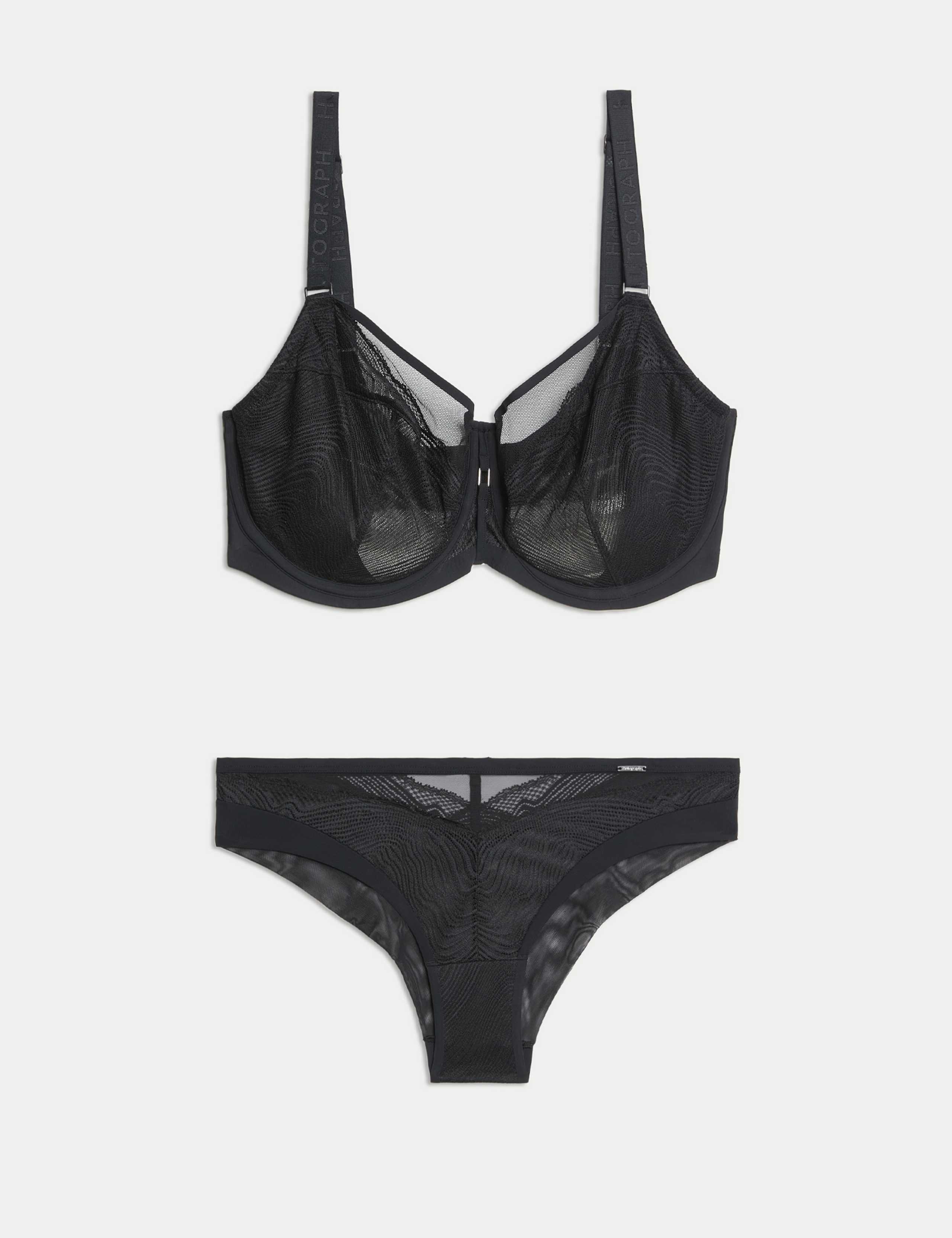 Kyoto Lace Wired Minimiser Bra Set C-G 1 of 6