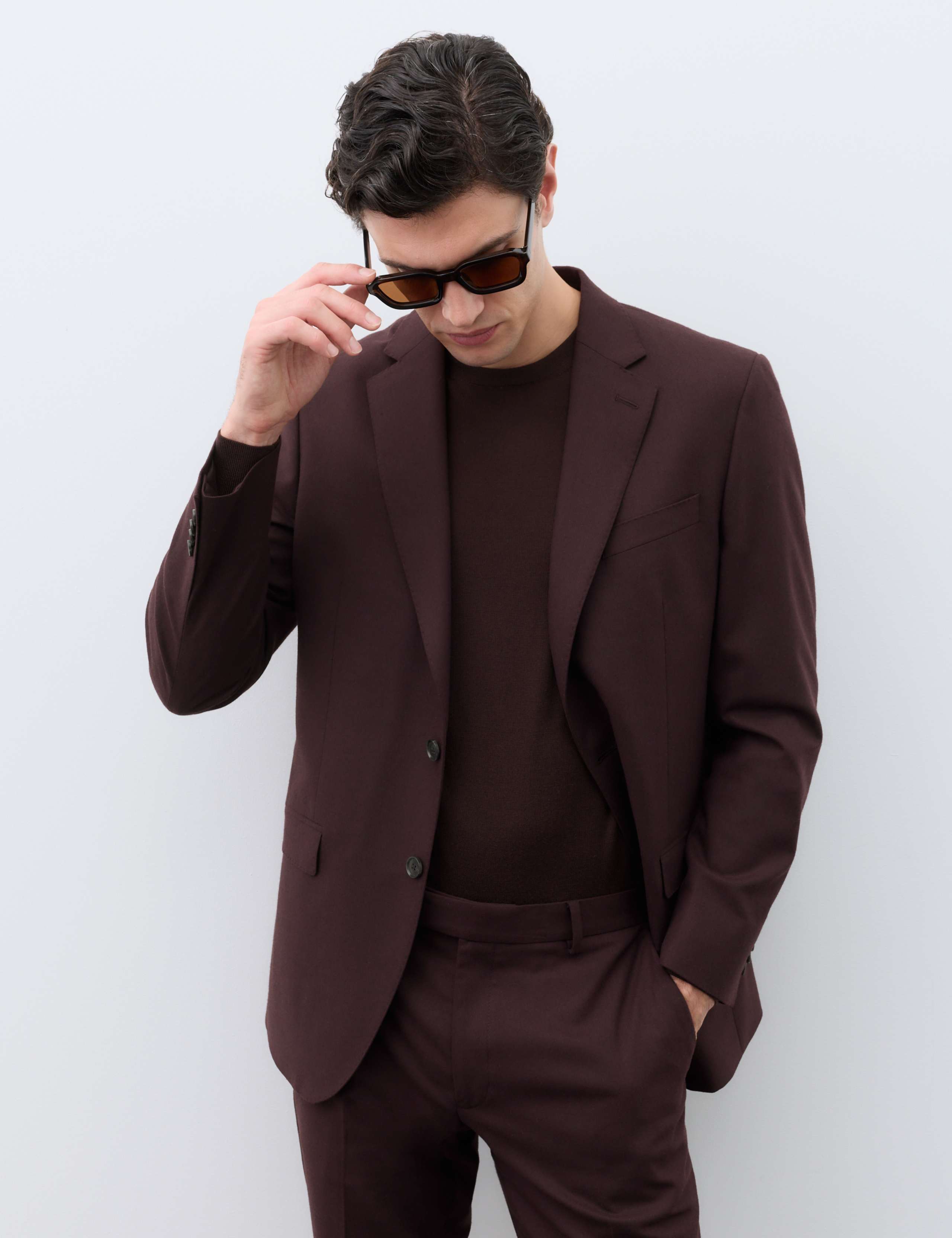 2 Piece Italian Wool Blend Performance Suit