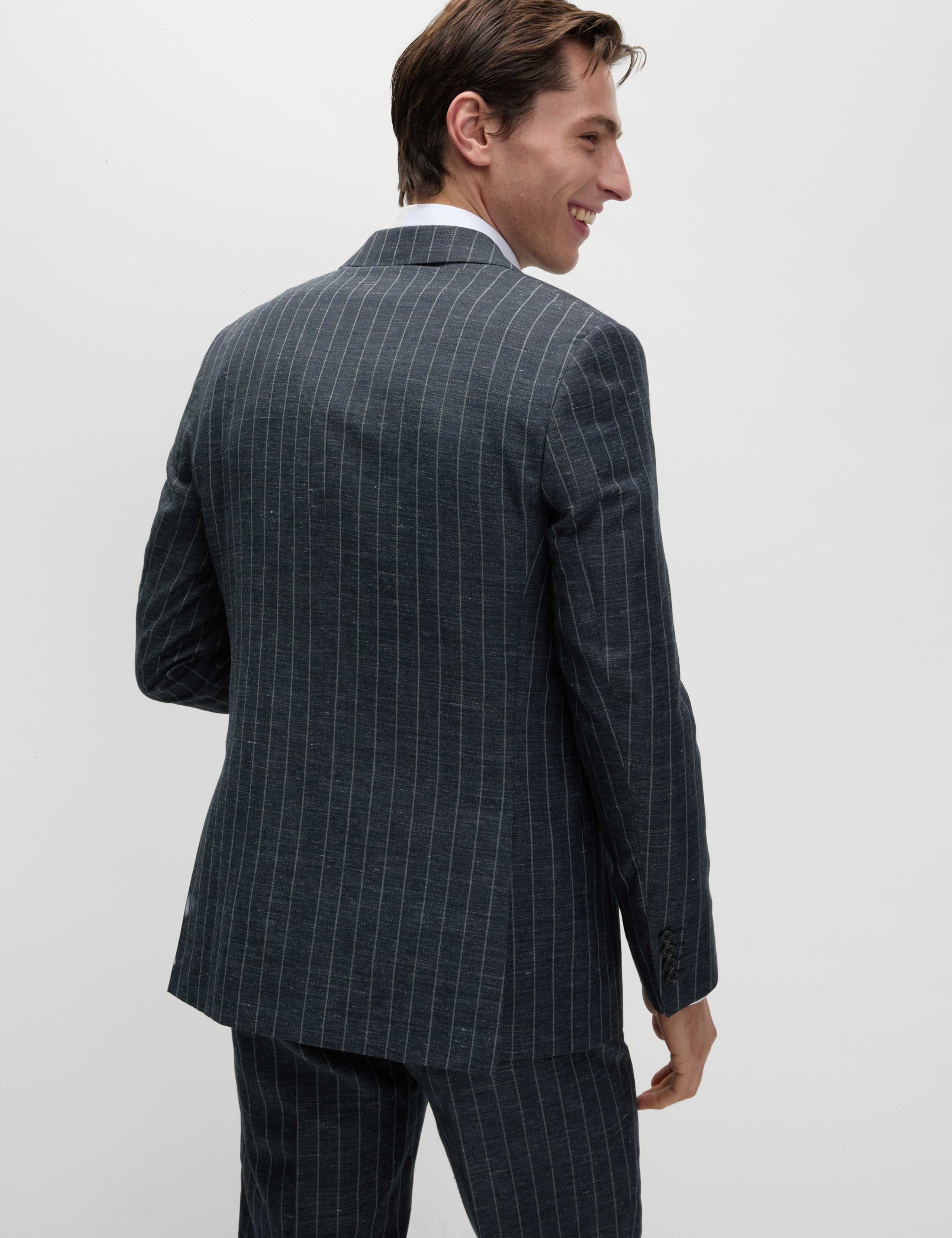 Regular Fit Wool Rich Pinstripe Suit 2 of 6