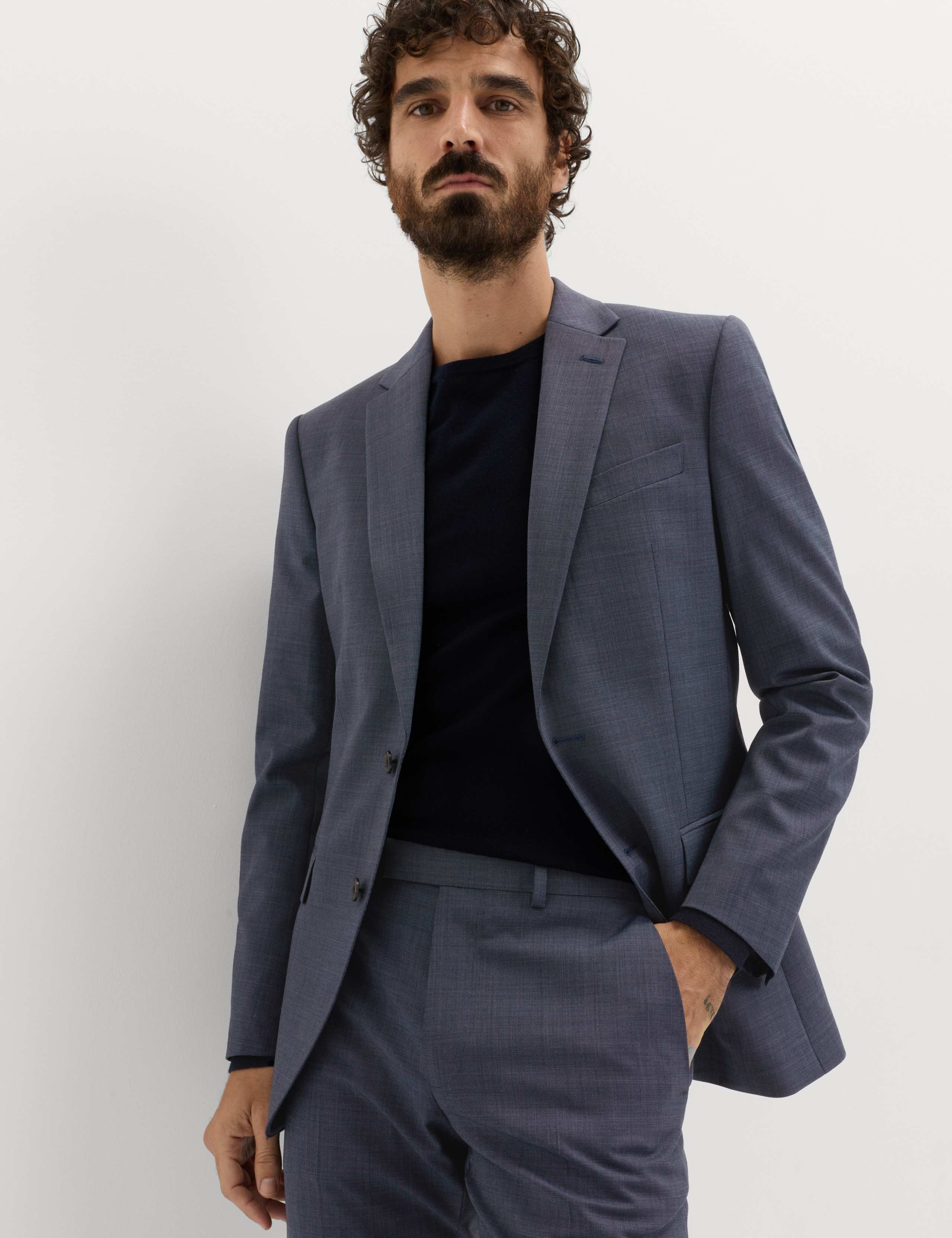 Slim Fit Wool Blend Suit
