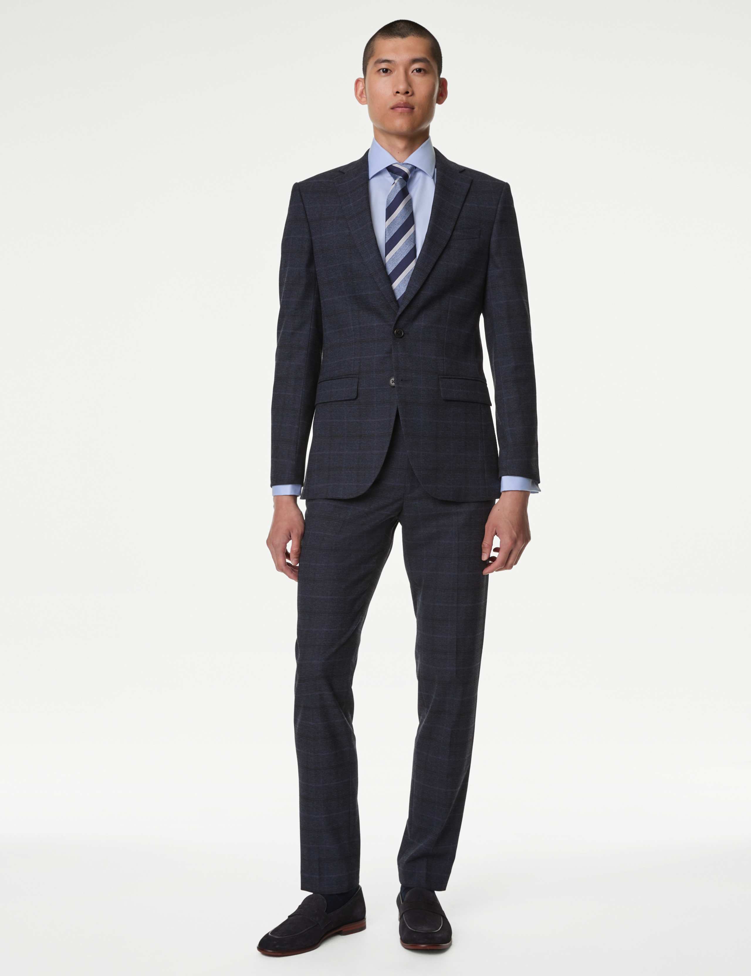 Slim Fit Prince of Wales Check Suit 3 of 7