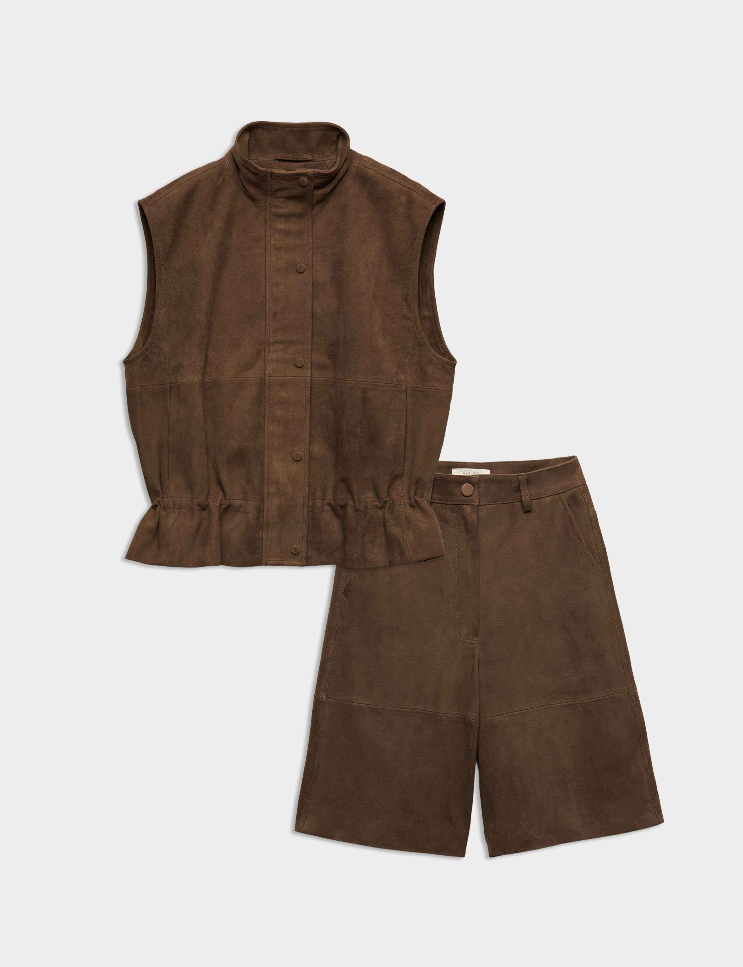 Suede Gilet & Shorts Set 1 of 6