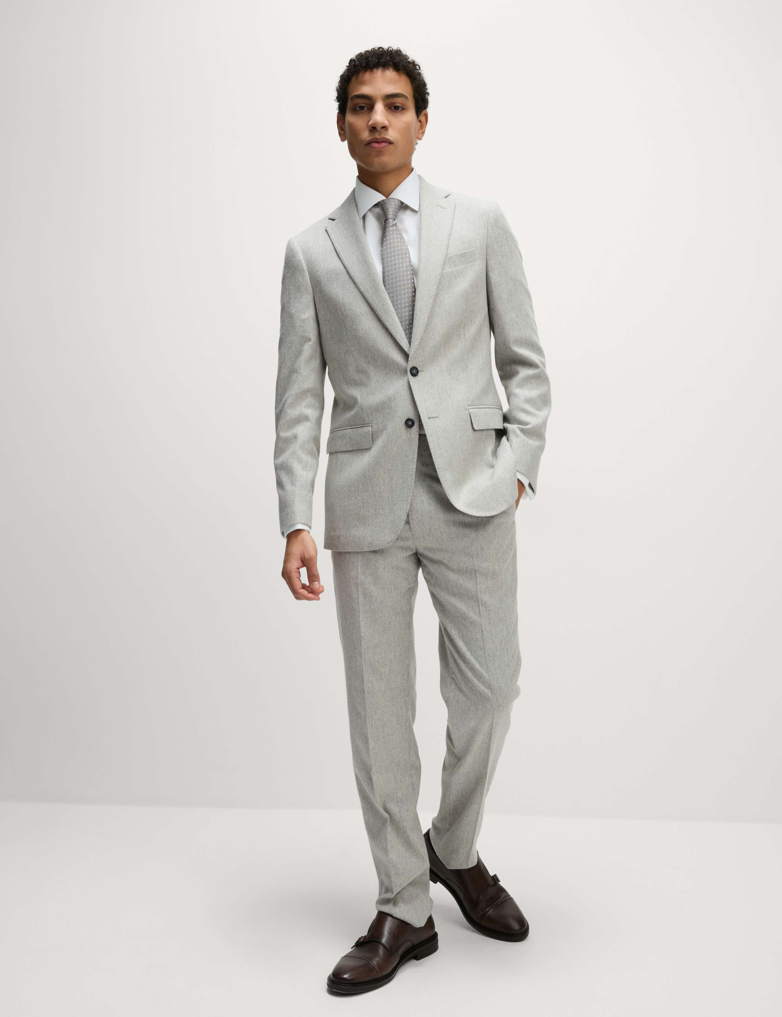 Tailored Fit Wool Rich Tweed Suit 2 of 6