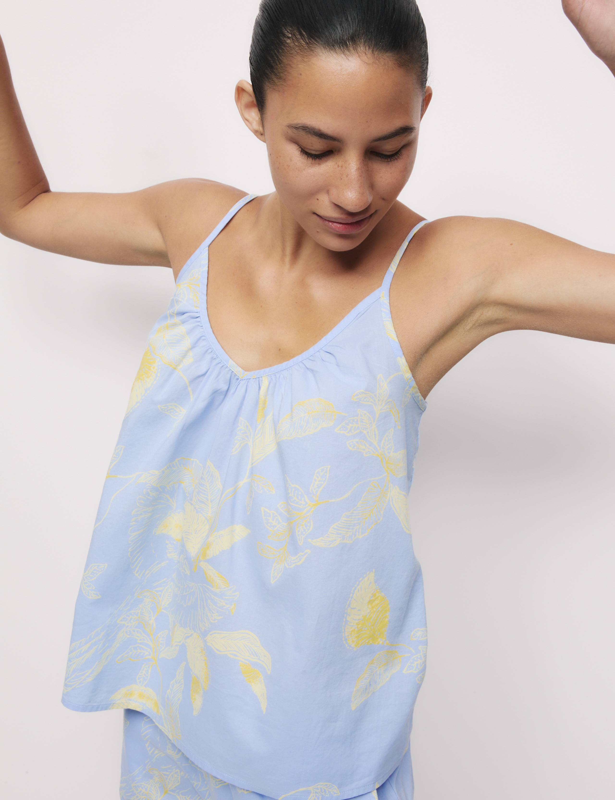 Pure Cotton Printed Cami Top Set 2 of 6