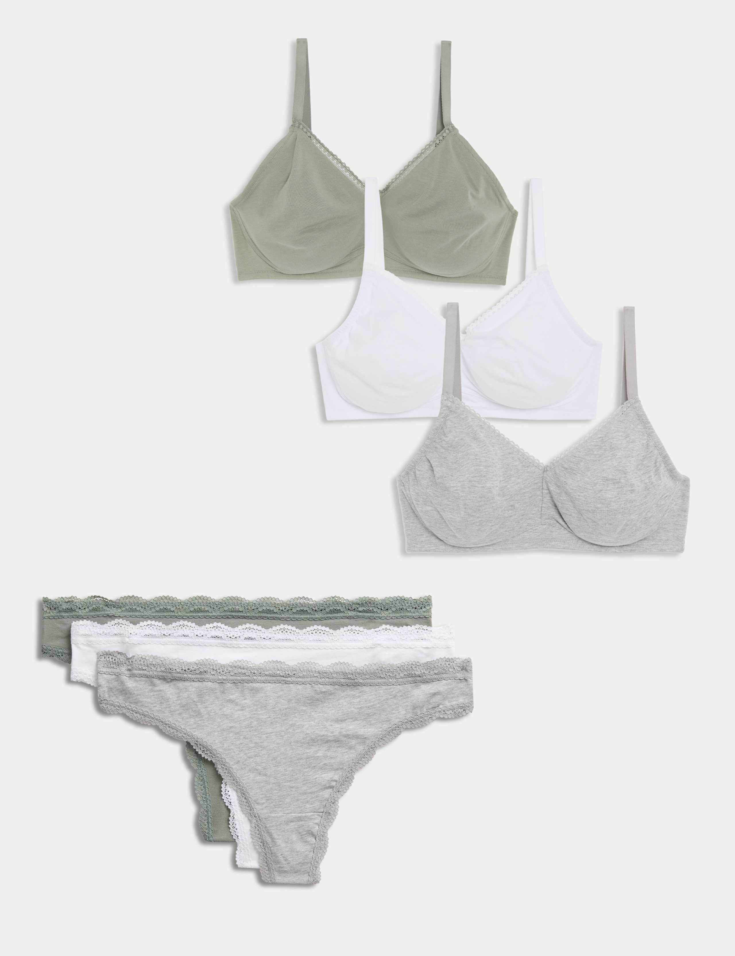 Non Wired Full Cup Bras Set A-E 1 of 6