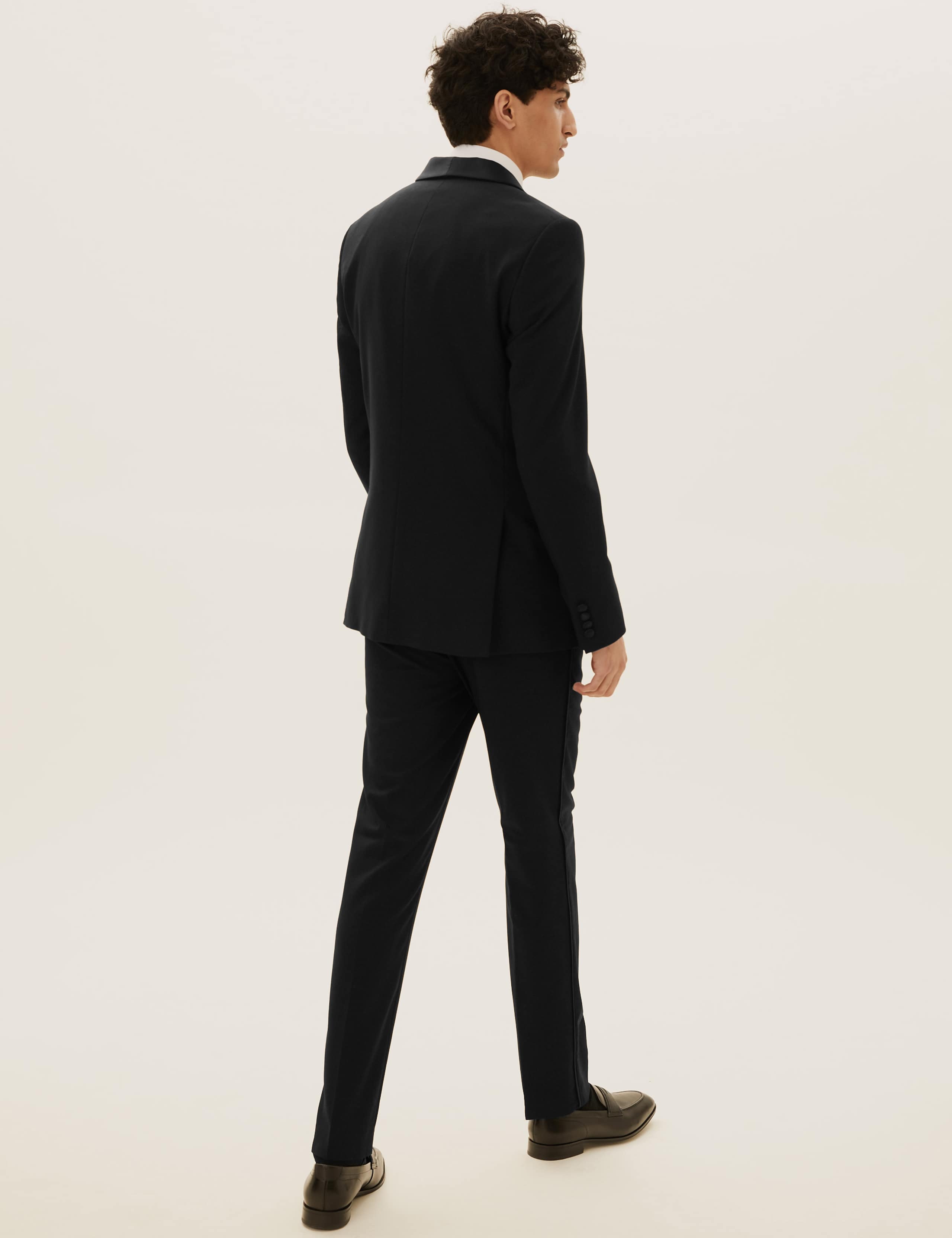 Black Slim Fit Textured Dinner Suit 2 of 9