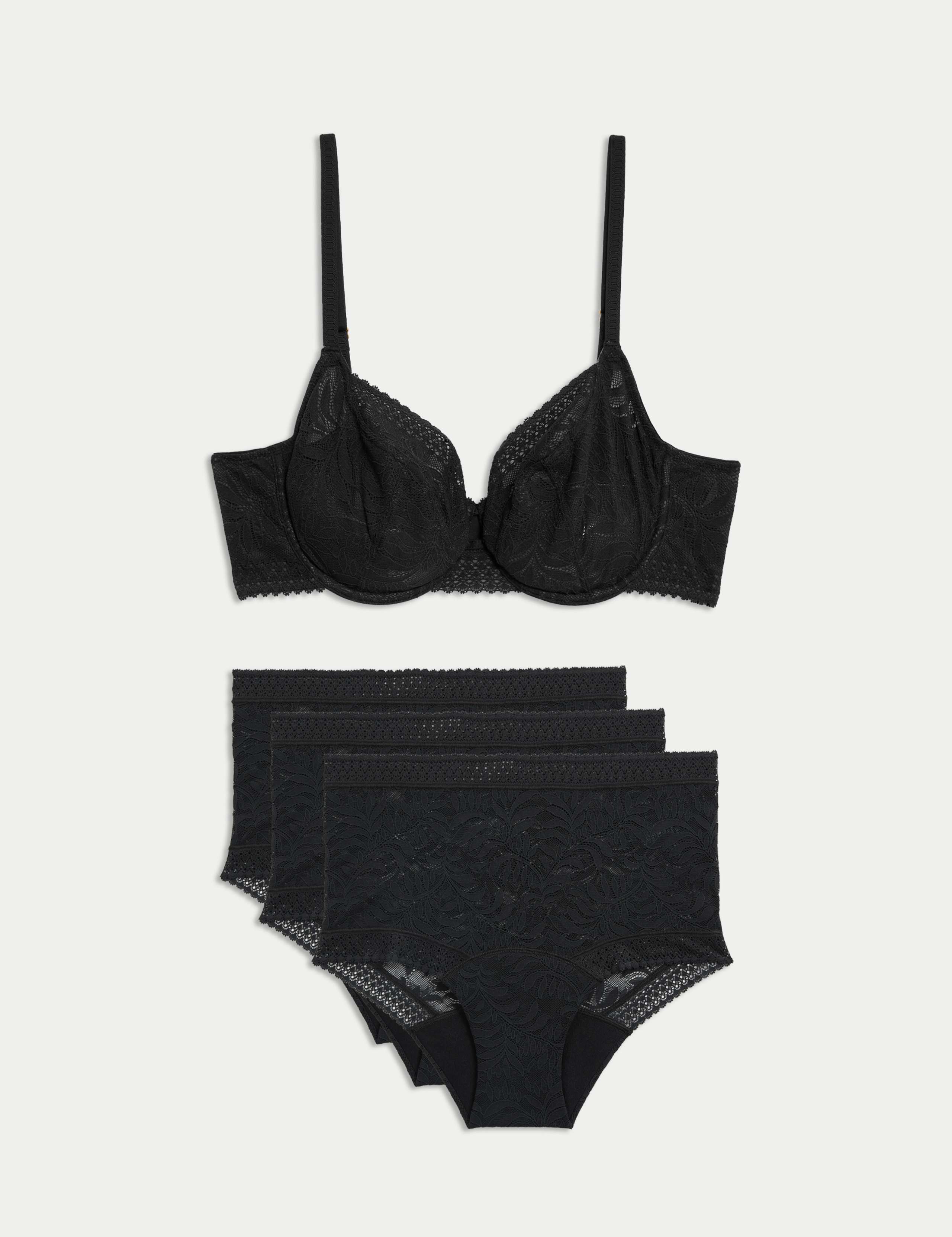 Flexifit™ Lace Wired Balcony Bra Set A-E 1 of 6