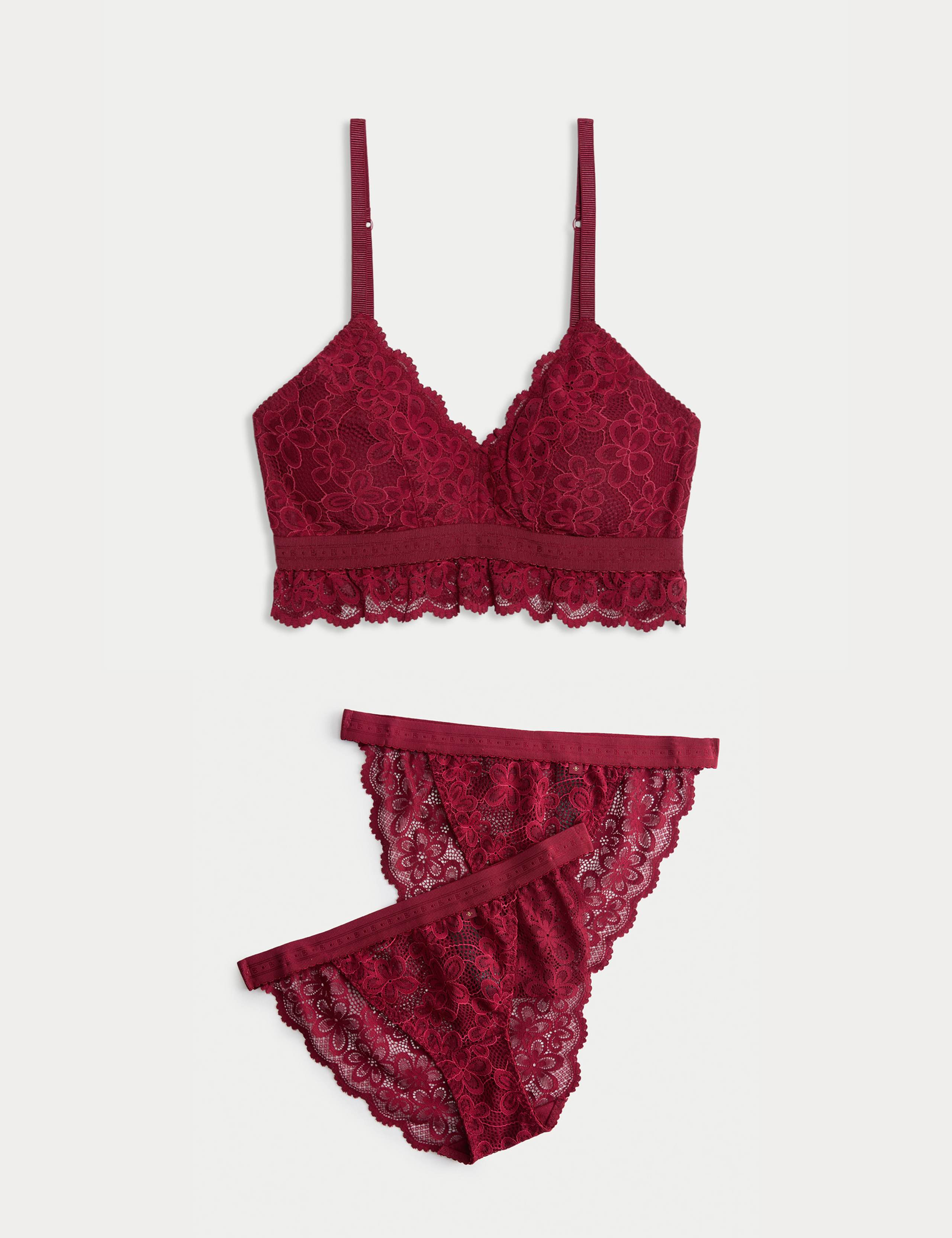 Cleo Lace Non Wired Bralette Set A-E 1 of 6