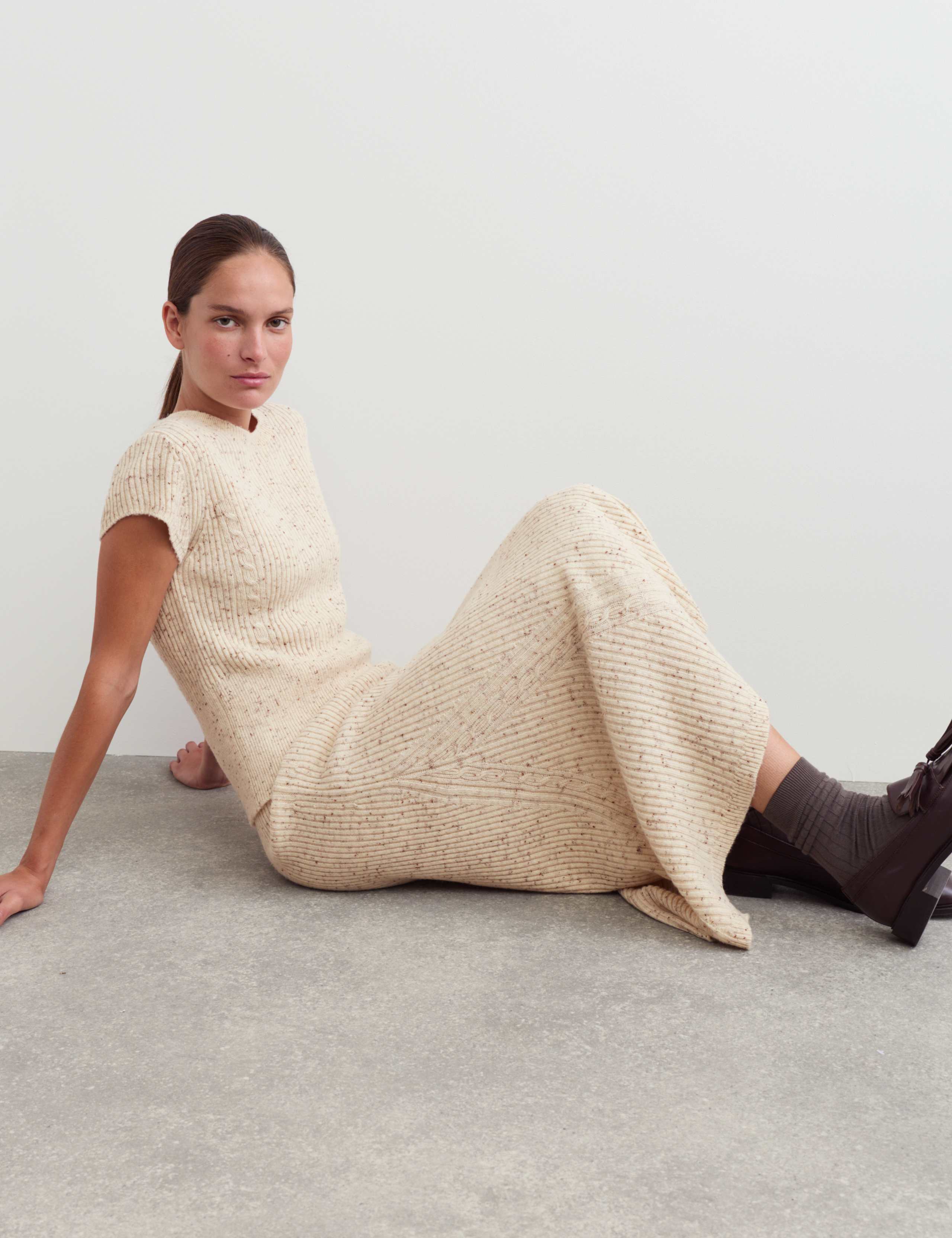 Knitted Top & Skirt Set