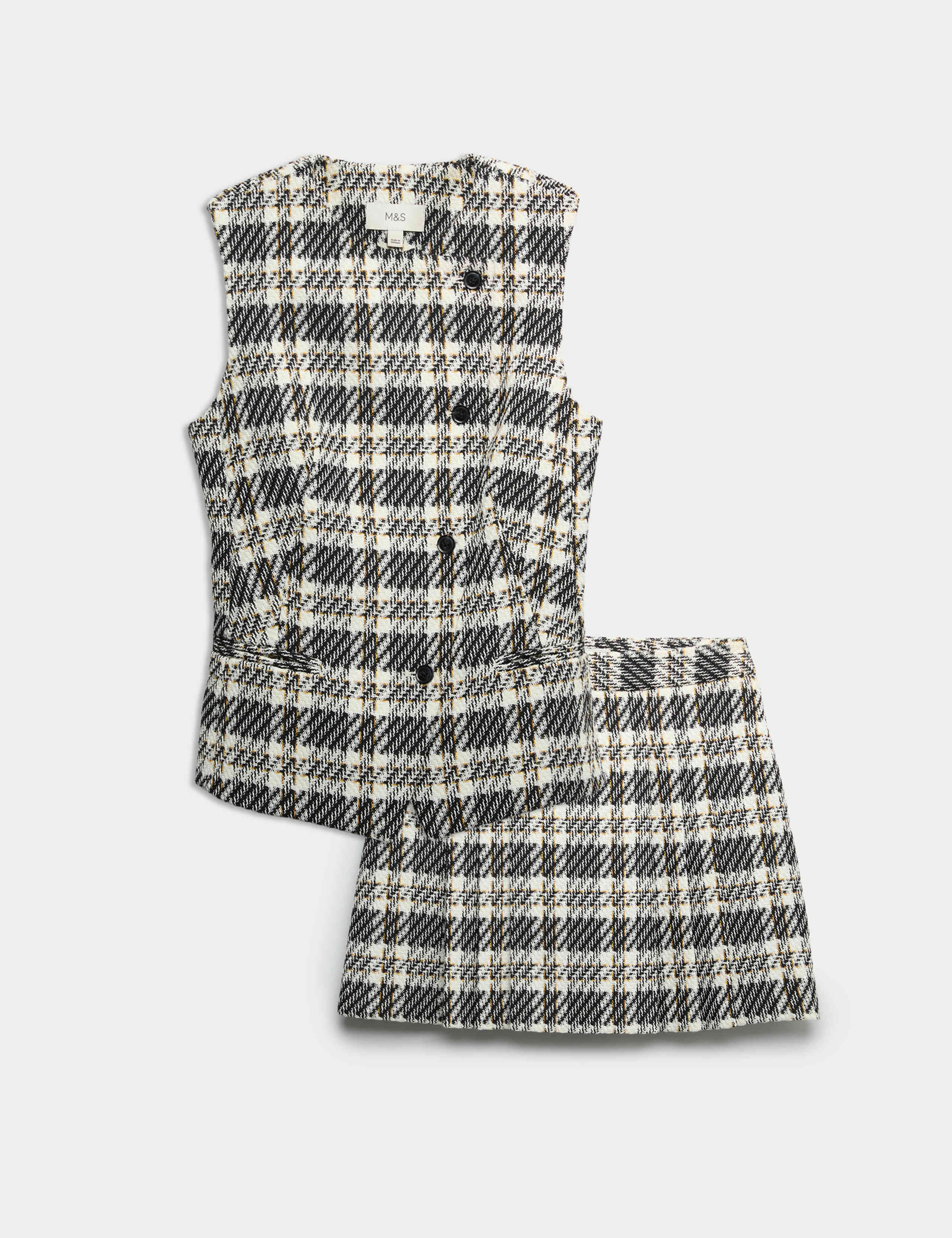 Check Waistcoat & Skirt Set 1 of 6