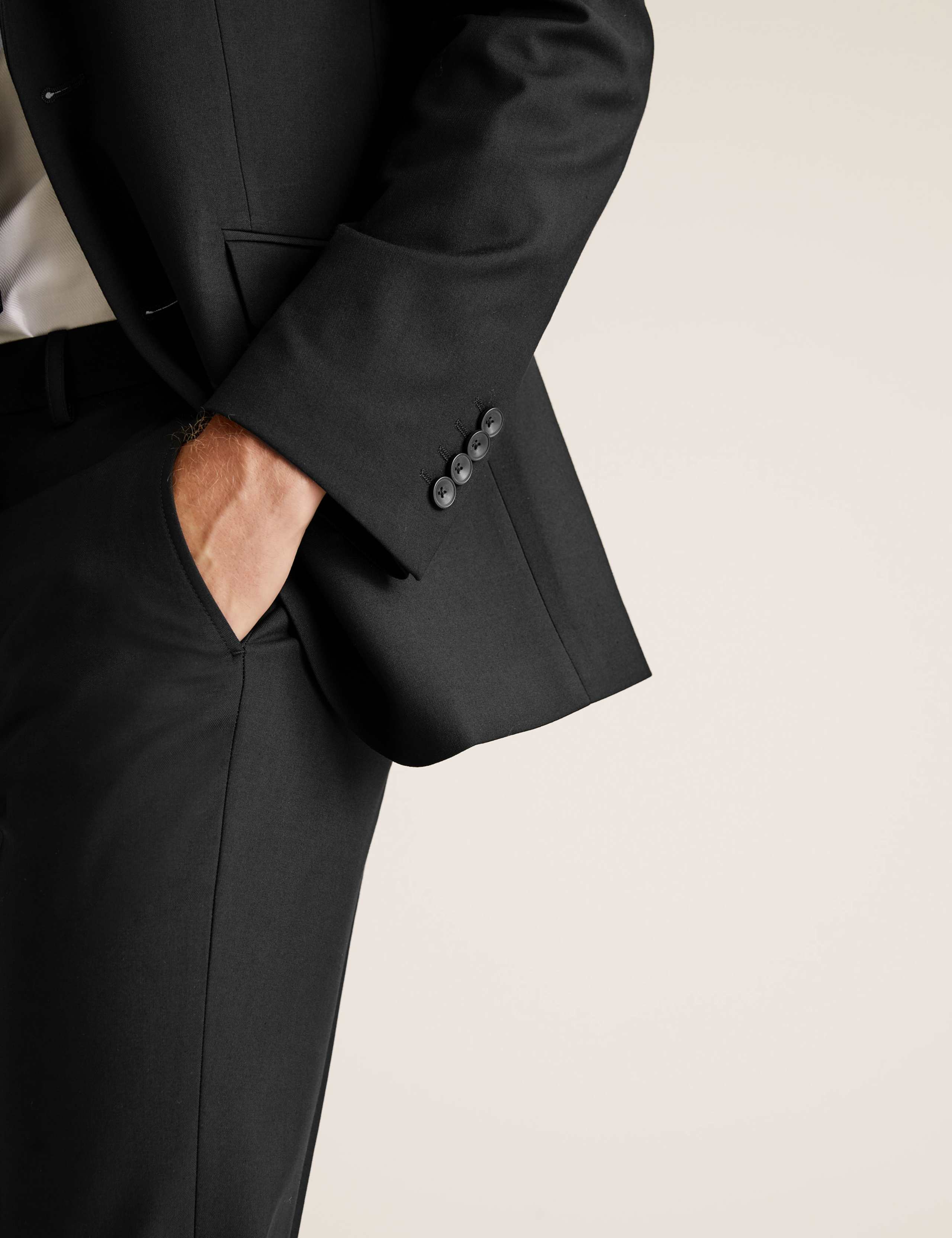 Black Tailored Fit Suit with Stretch 5 of 8