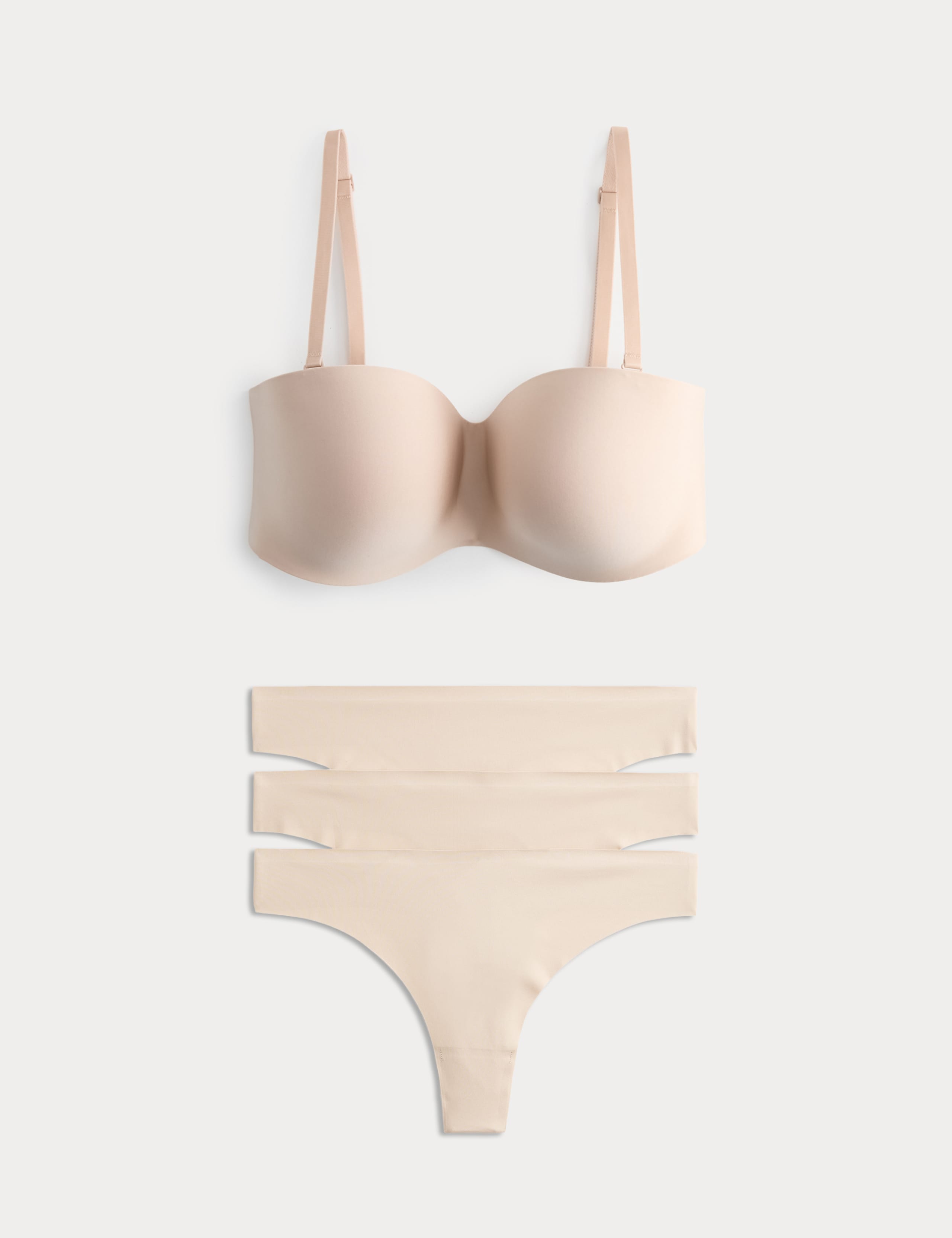Body Invisibles™ Non Wired Strapless Bra Set A-E 1 of 6