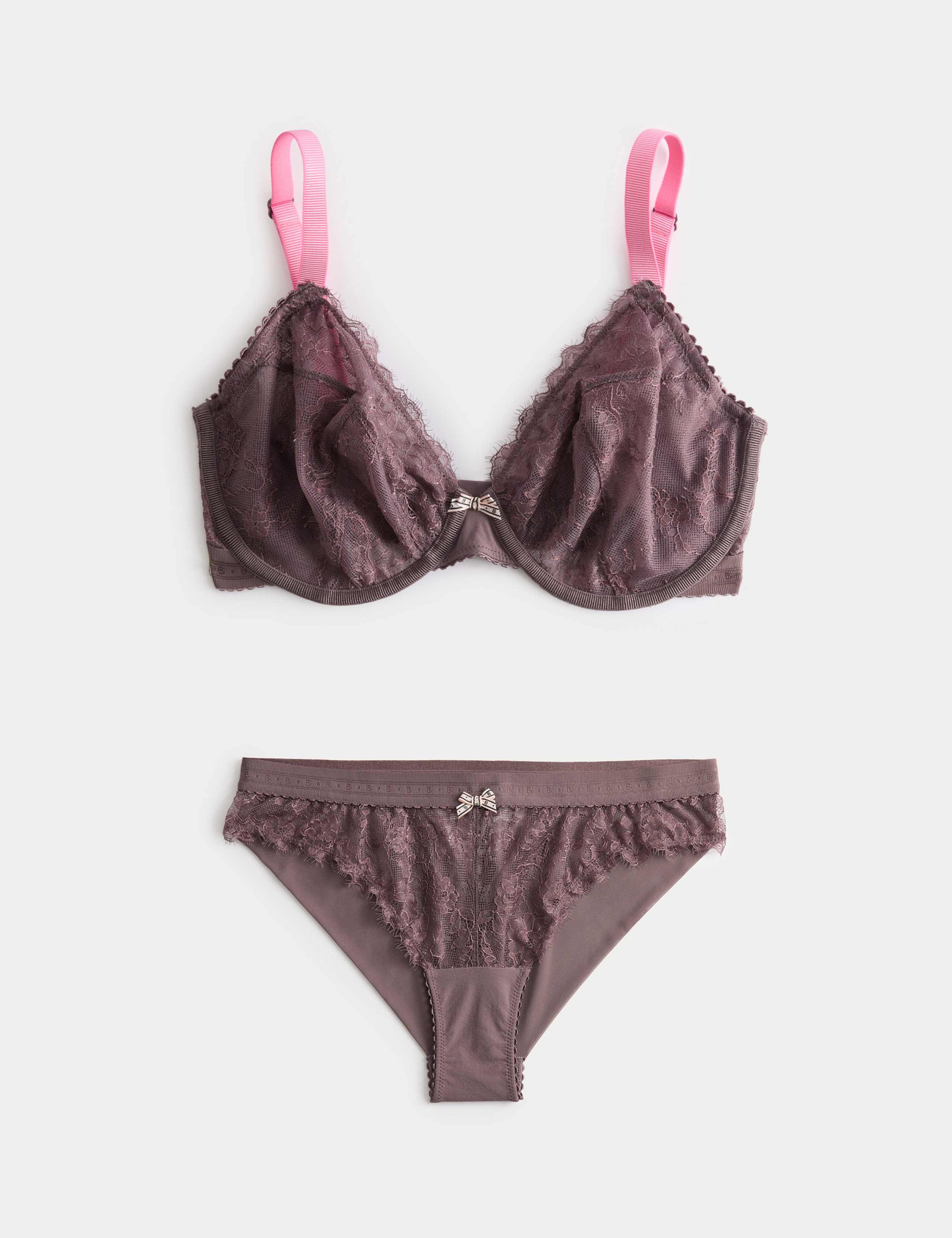 Anna Lace Wired Plunge Bra Set F-H 1 of 6