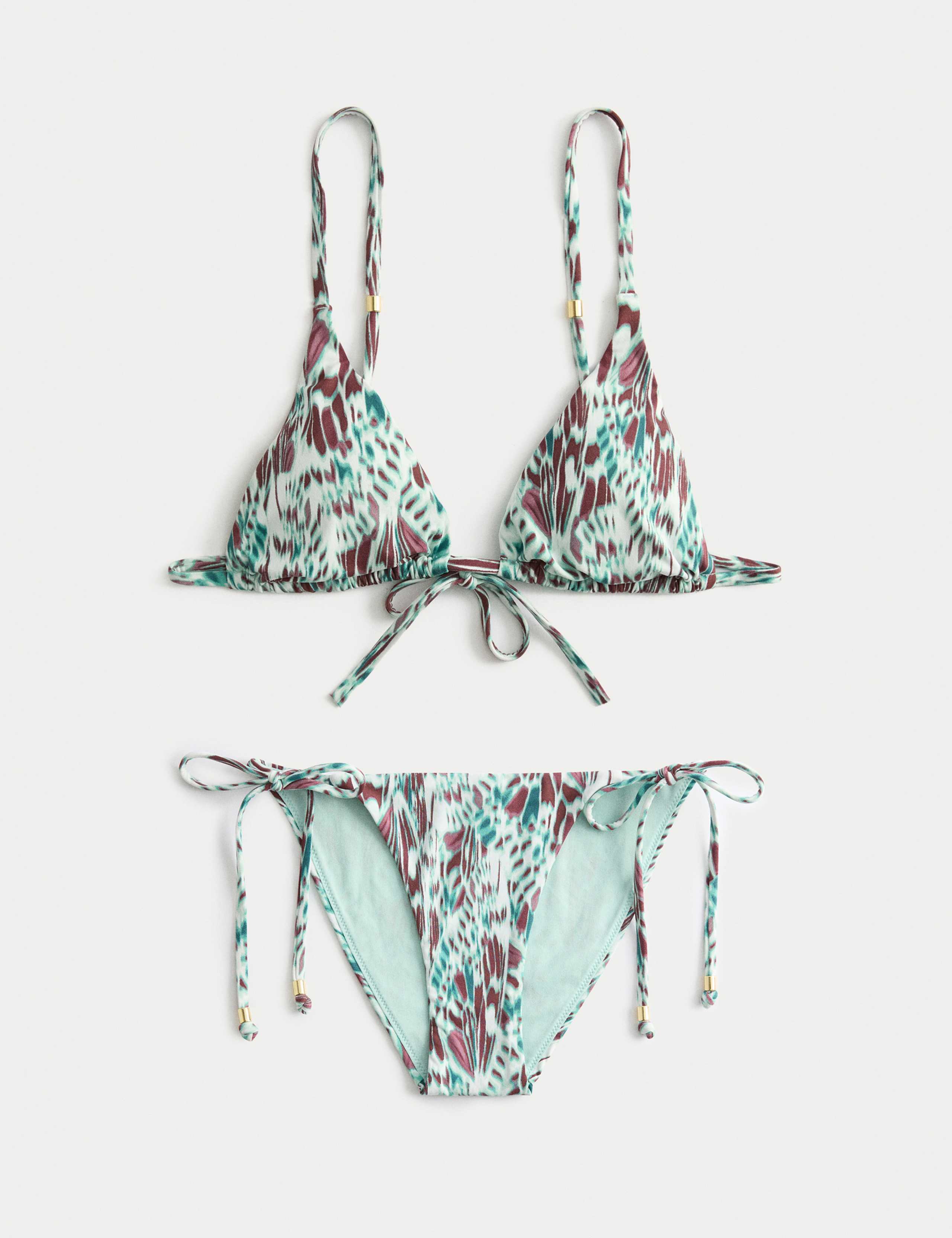 Printed Trim Detail Triangle Bikini Set 1 of 6