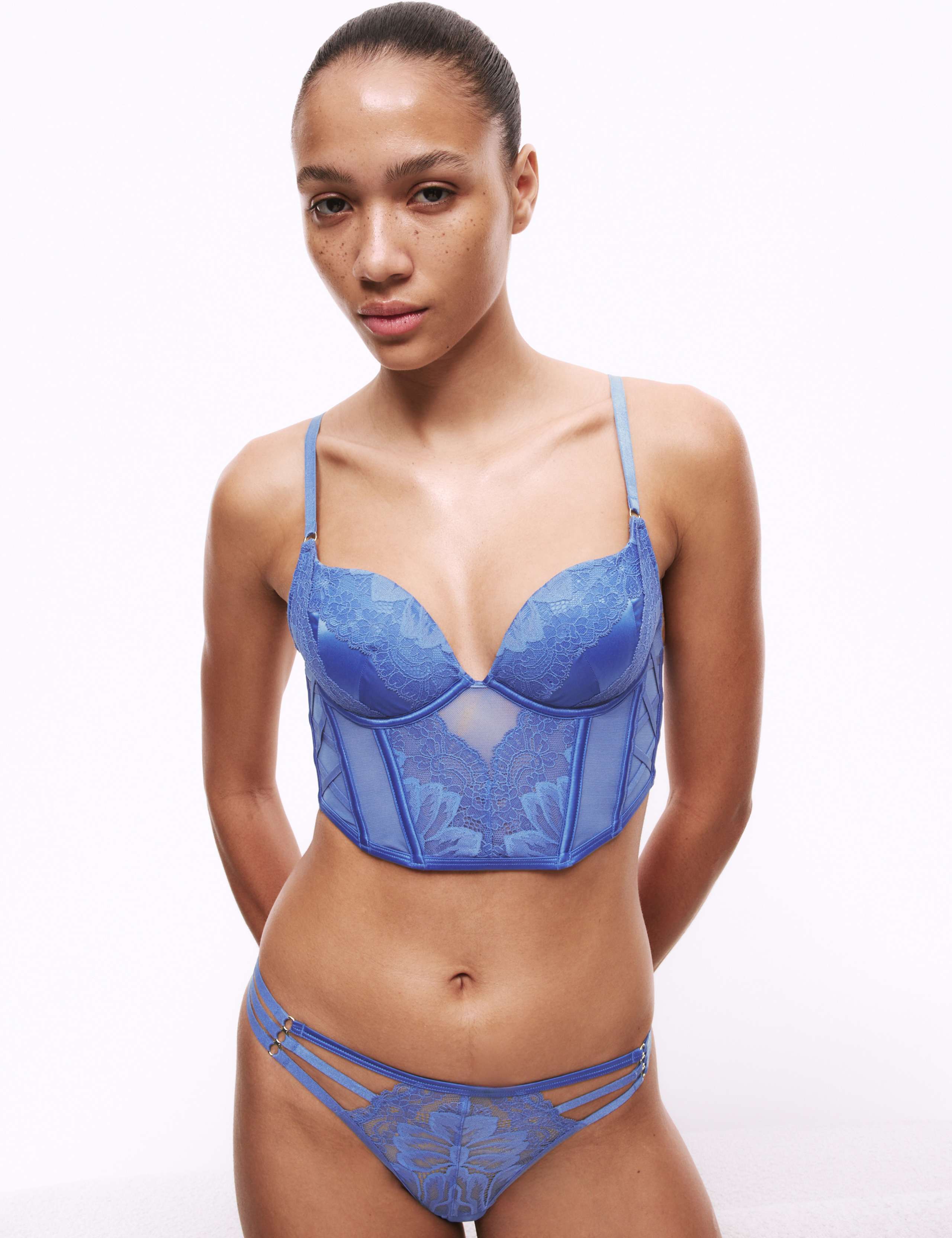 Lindy Lace Wired Sweetheart Balcony Bra Set A-E