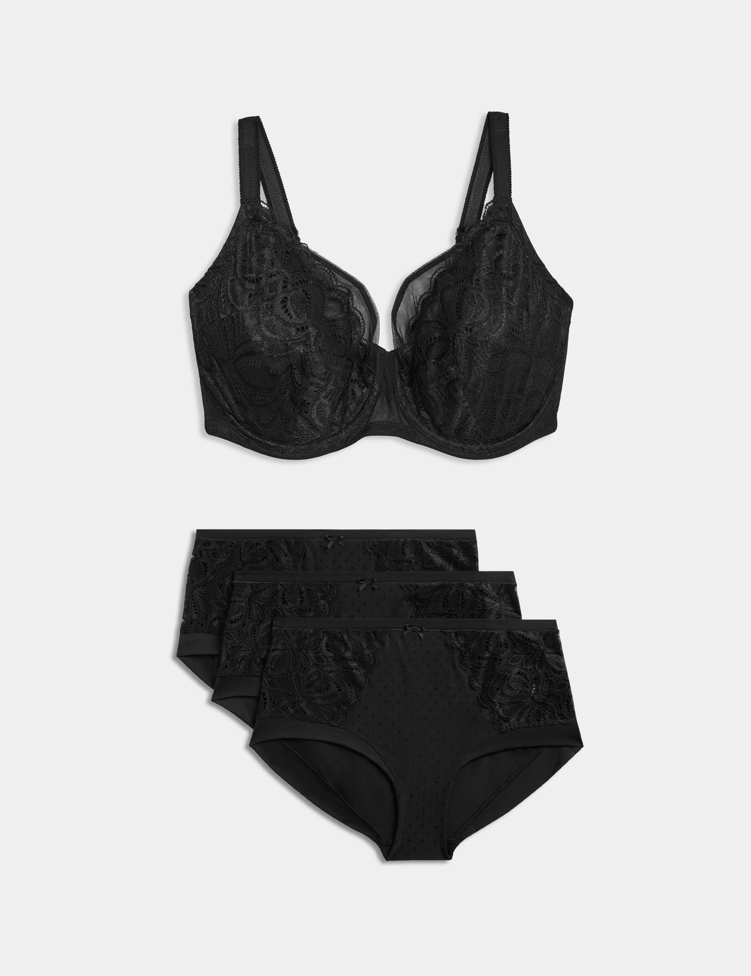 Amelia Lace Natural Lift Wired Full Cup Bra Set F+ 1 of 6