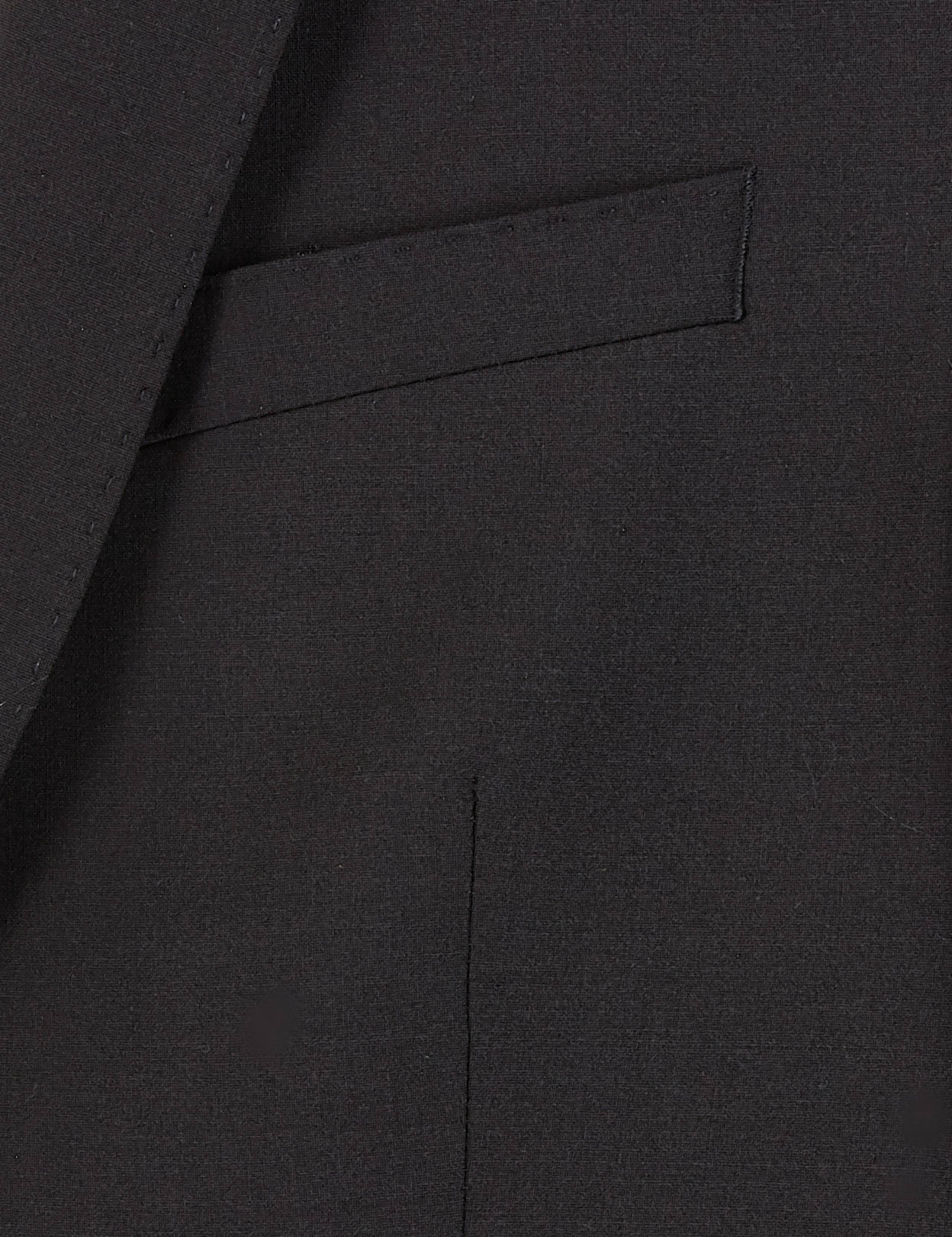 Black Tailored Fit Wool 3 Piece Suit 6 of 8