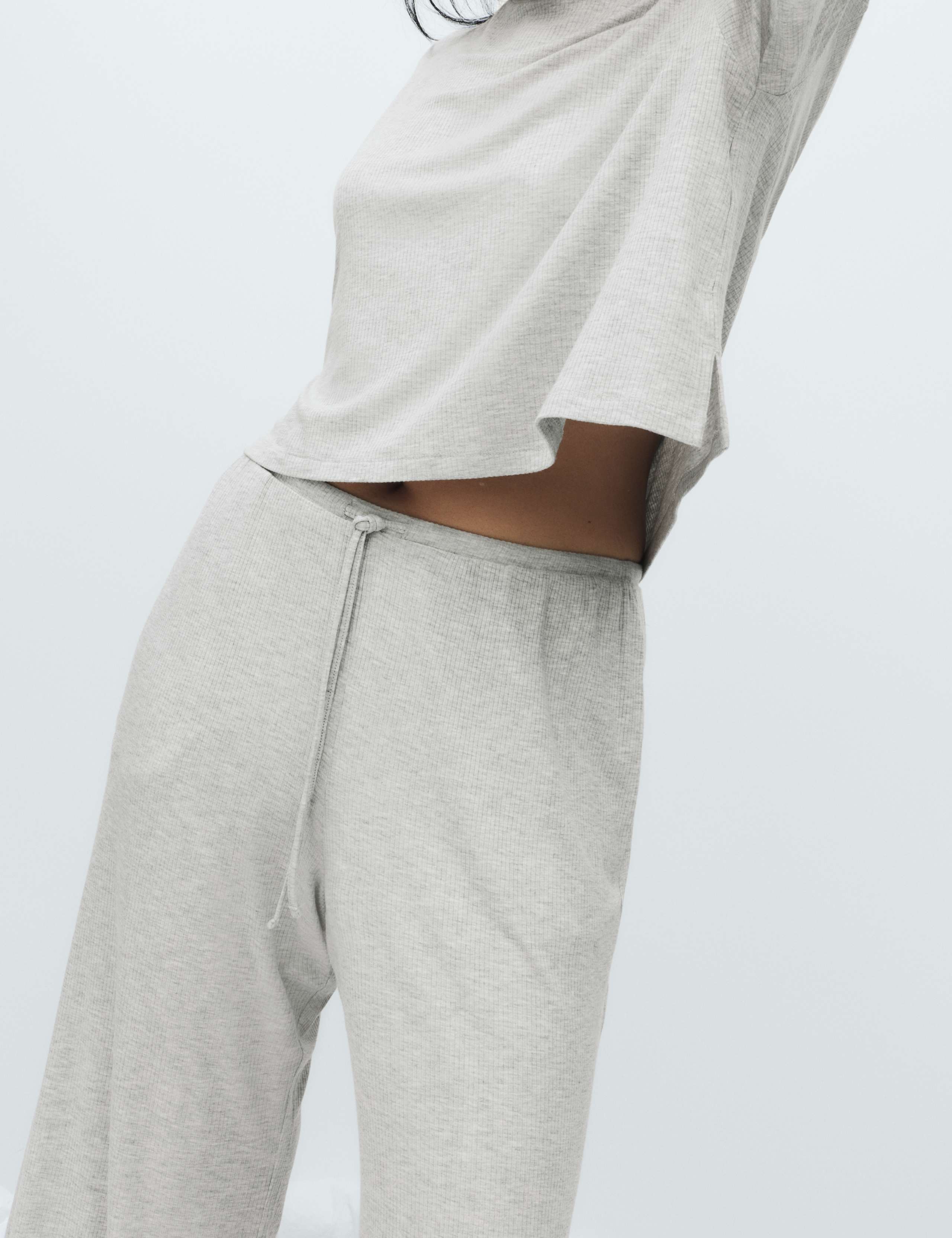 Modal Rich Ribbed Pyjama Top Set 5 of 6