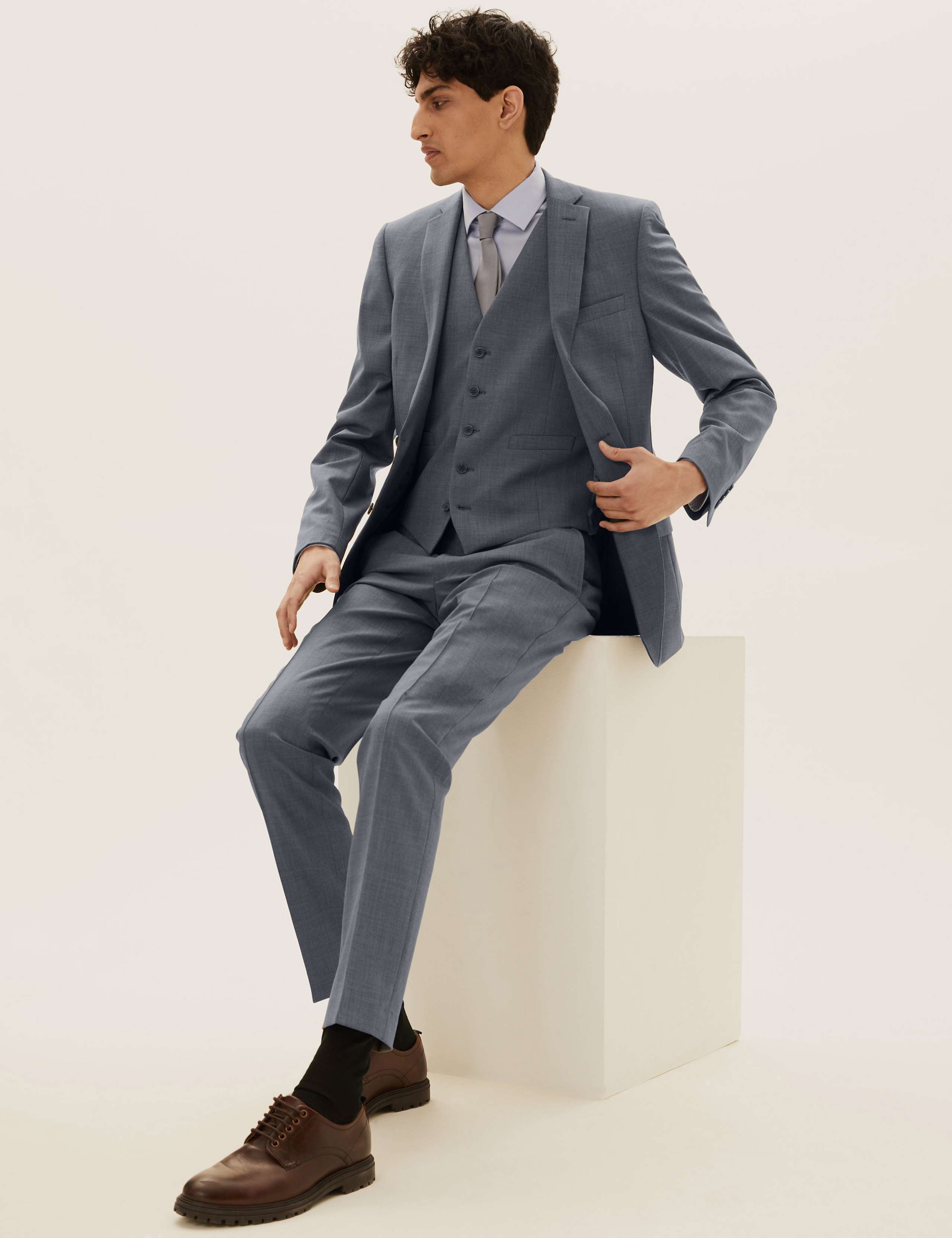 Grey Slim Fit 3 Piece Suit 3 of 7