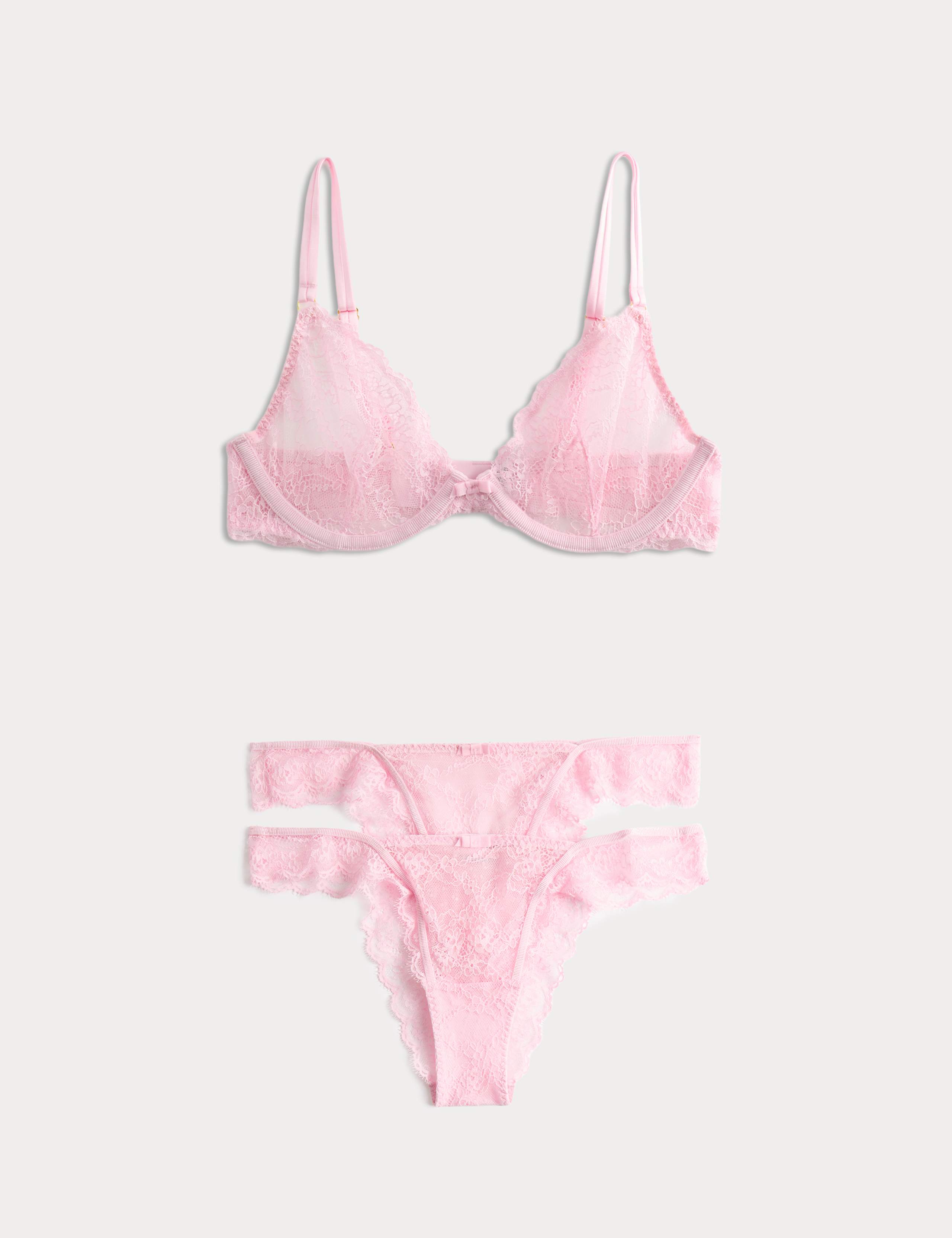 Ida Lace Wired Plunge Bra Set A-E 1 of 6