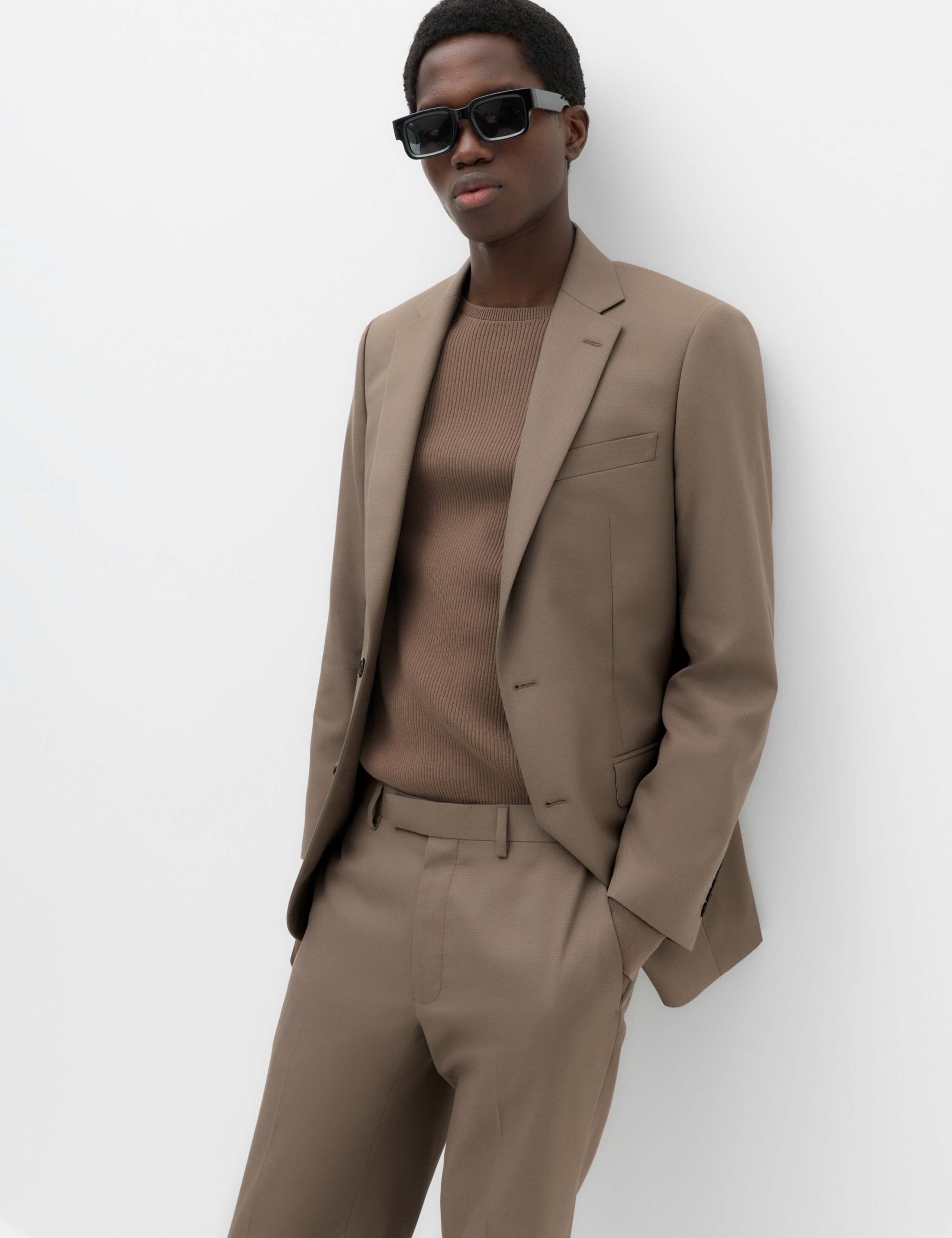 2 Piece Tailored Fit Textured Suit