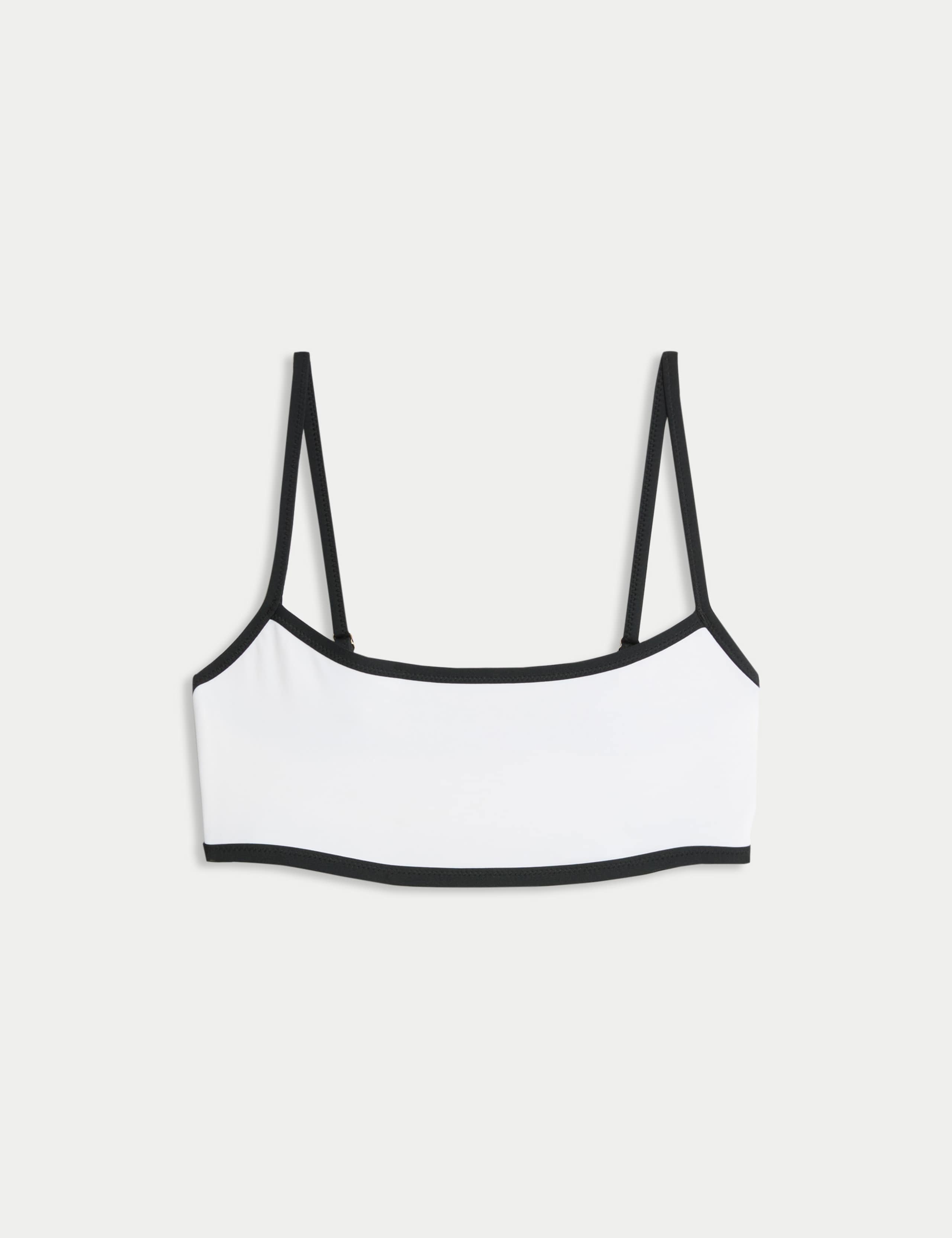 Contrast Trim Scoop Neck Bikini Set 1 of 6