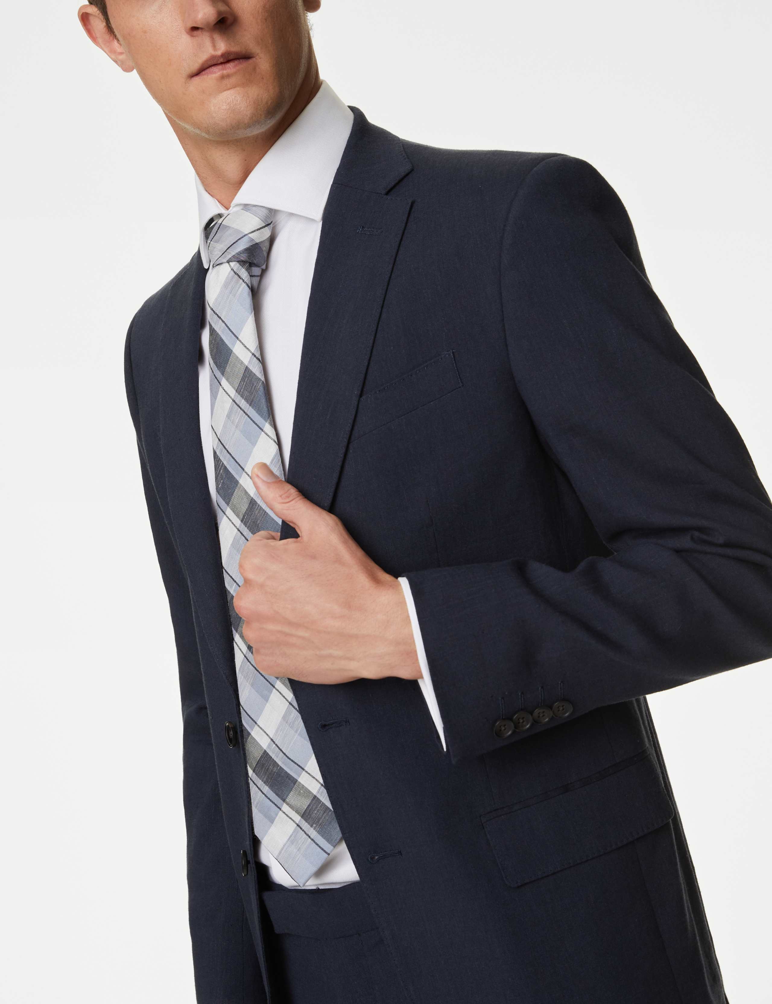 Tailored Fit Italian Linen Miracle™ Suit 6 of 6