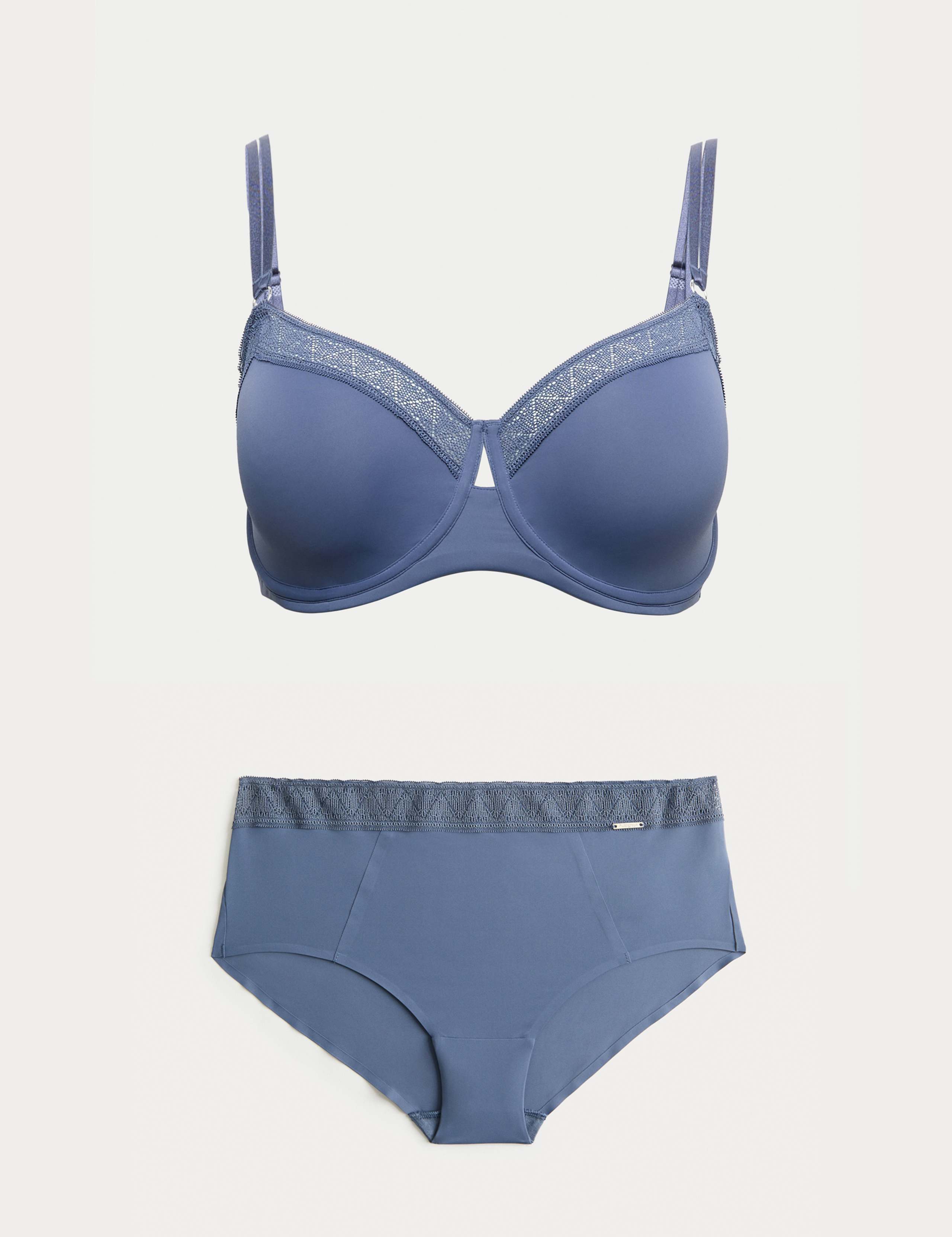 Boston Microfibre Wired Minimiser Bra Set C-G 1 of 6