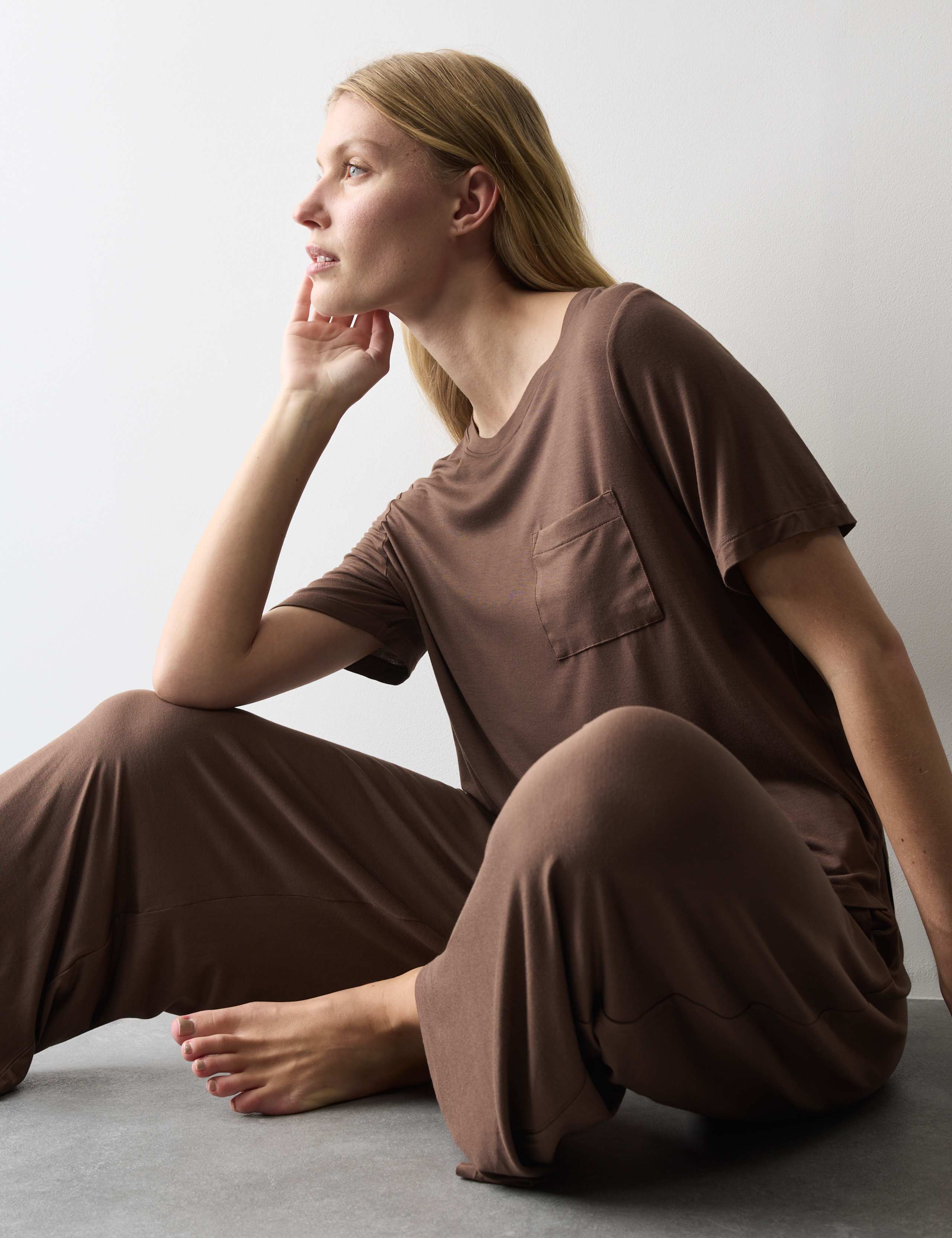 Pocket Detail Pyjama Top Set