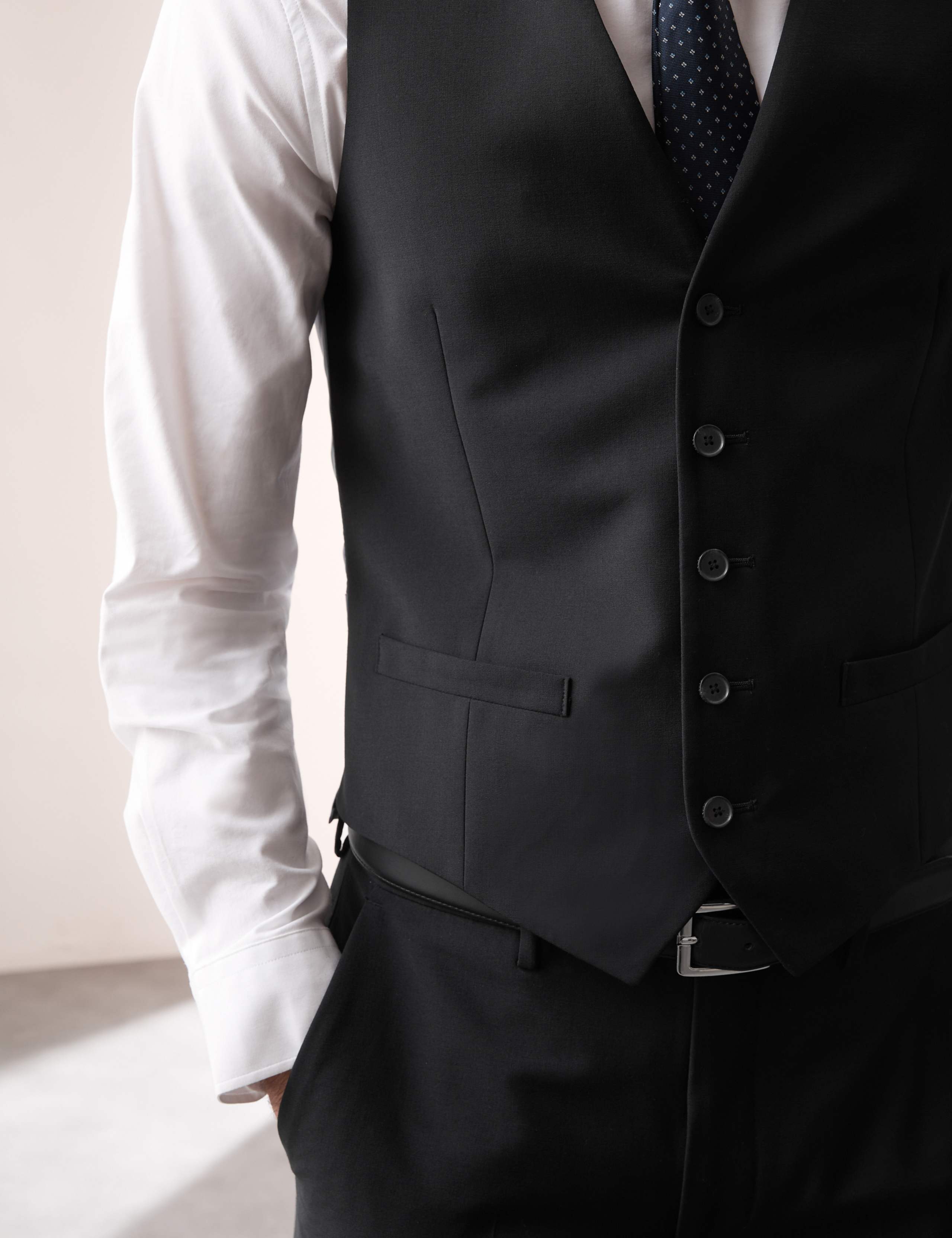 3 Piece Slim Fit Wool Blend Stretch Suit 2 of 6