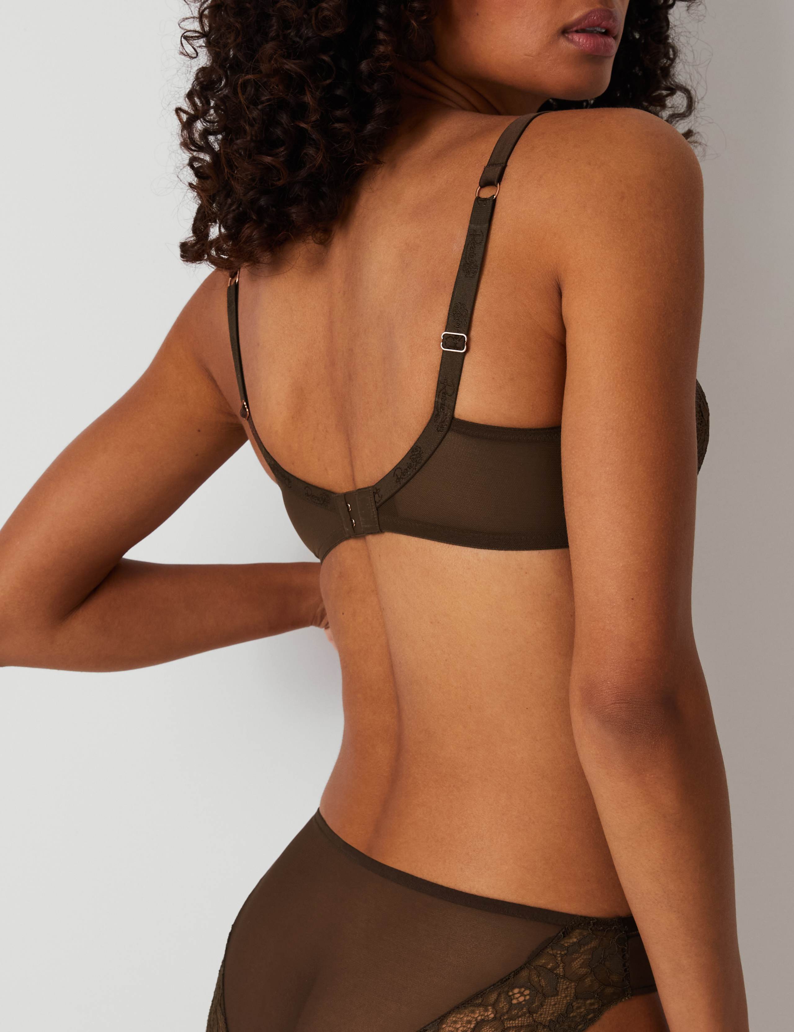 Silk & Lace Wired Full Cup Bra Set A-E 4 of 6