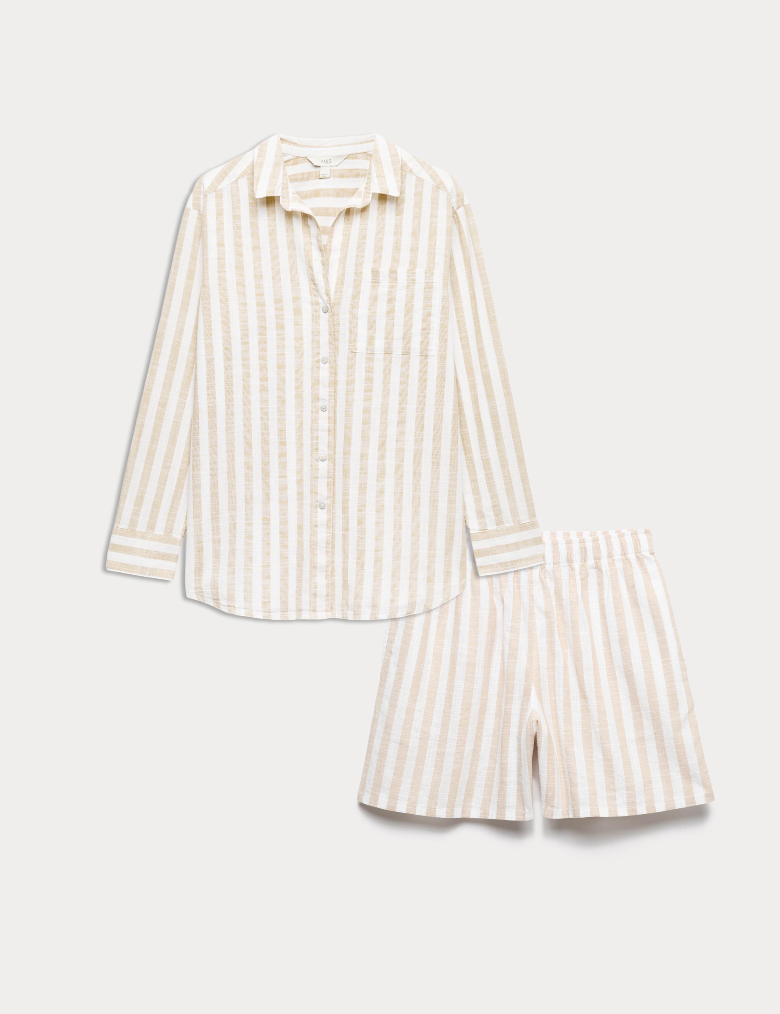 Striped Shirt & Short Set 1 of 6