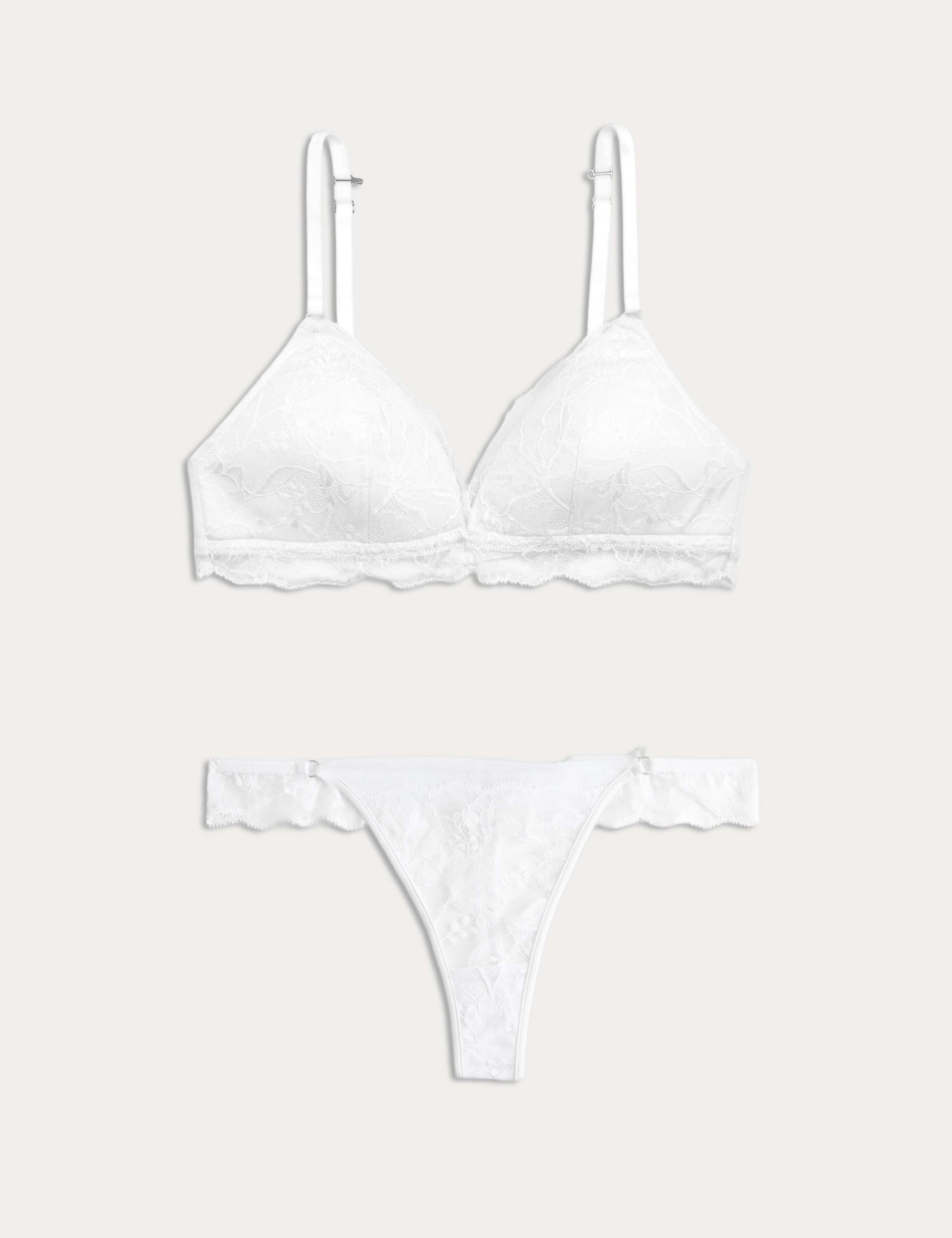 Savannah Lace Non Wired Plunge Bra Set A-E 1 of 6