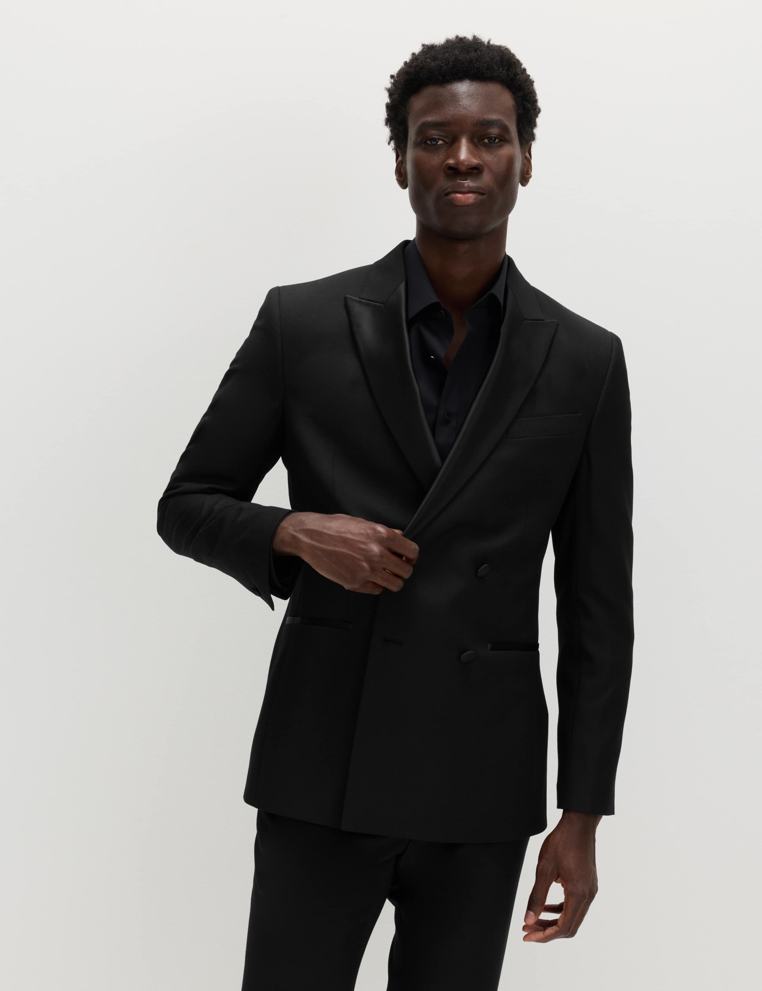 2 Piece Slim Fit Double Breasted Tuxedo Suit
