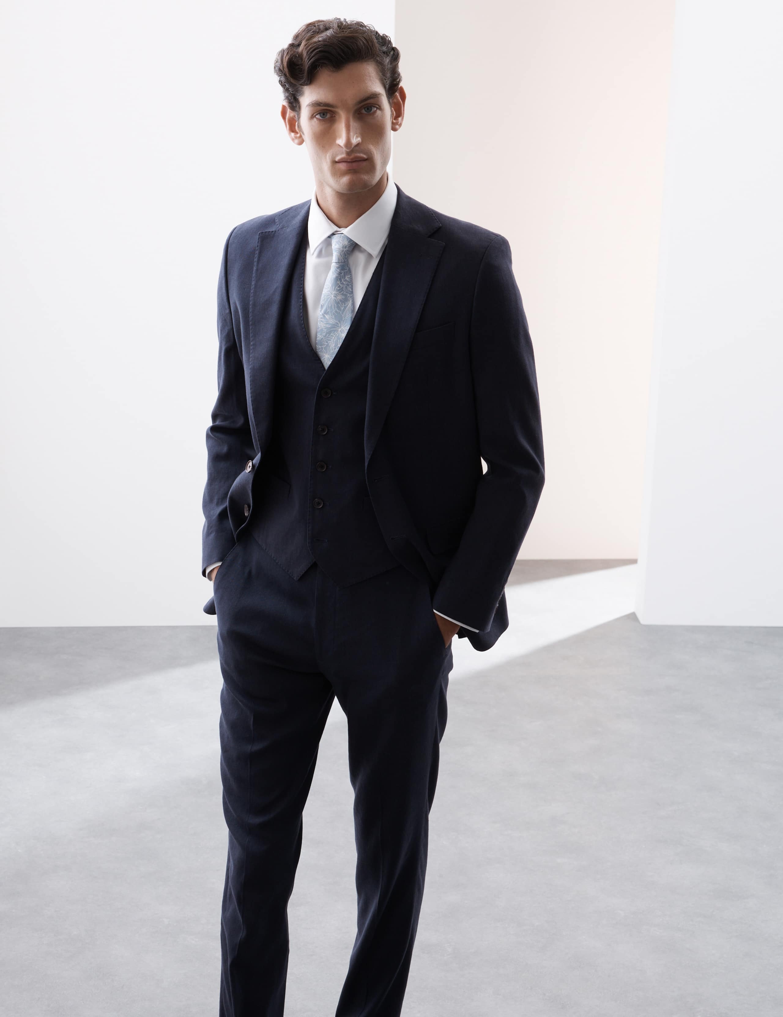 Tailored Fit Italian Performance Linen Blend Suit 1 of 6