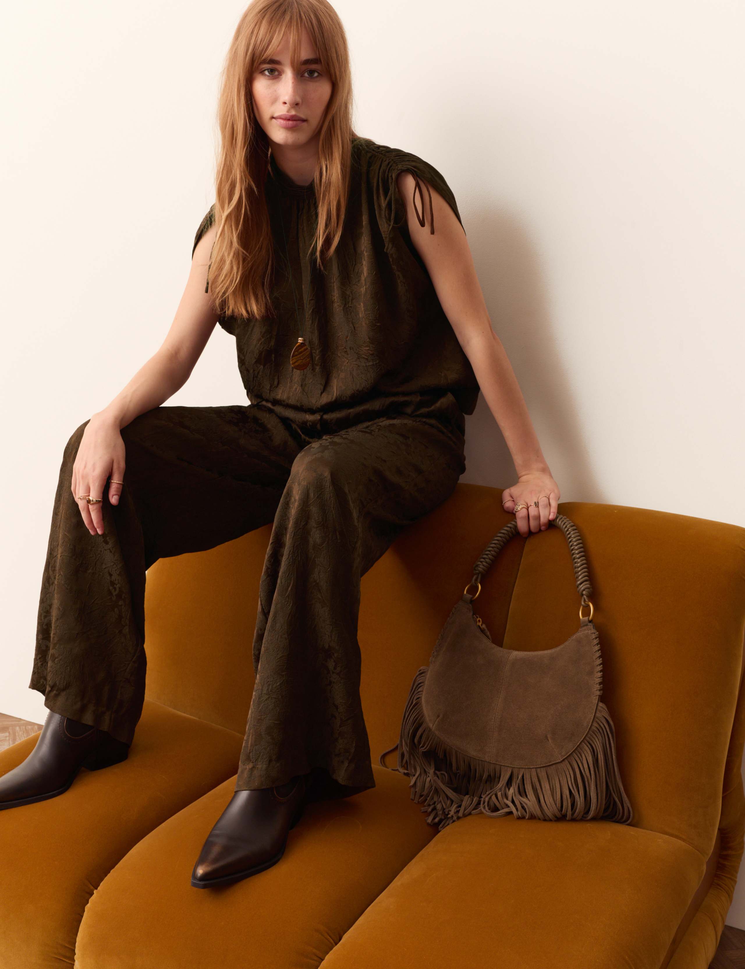 Jacquard Top & Trousers Set