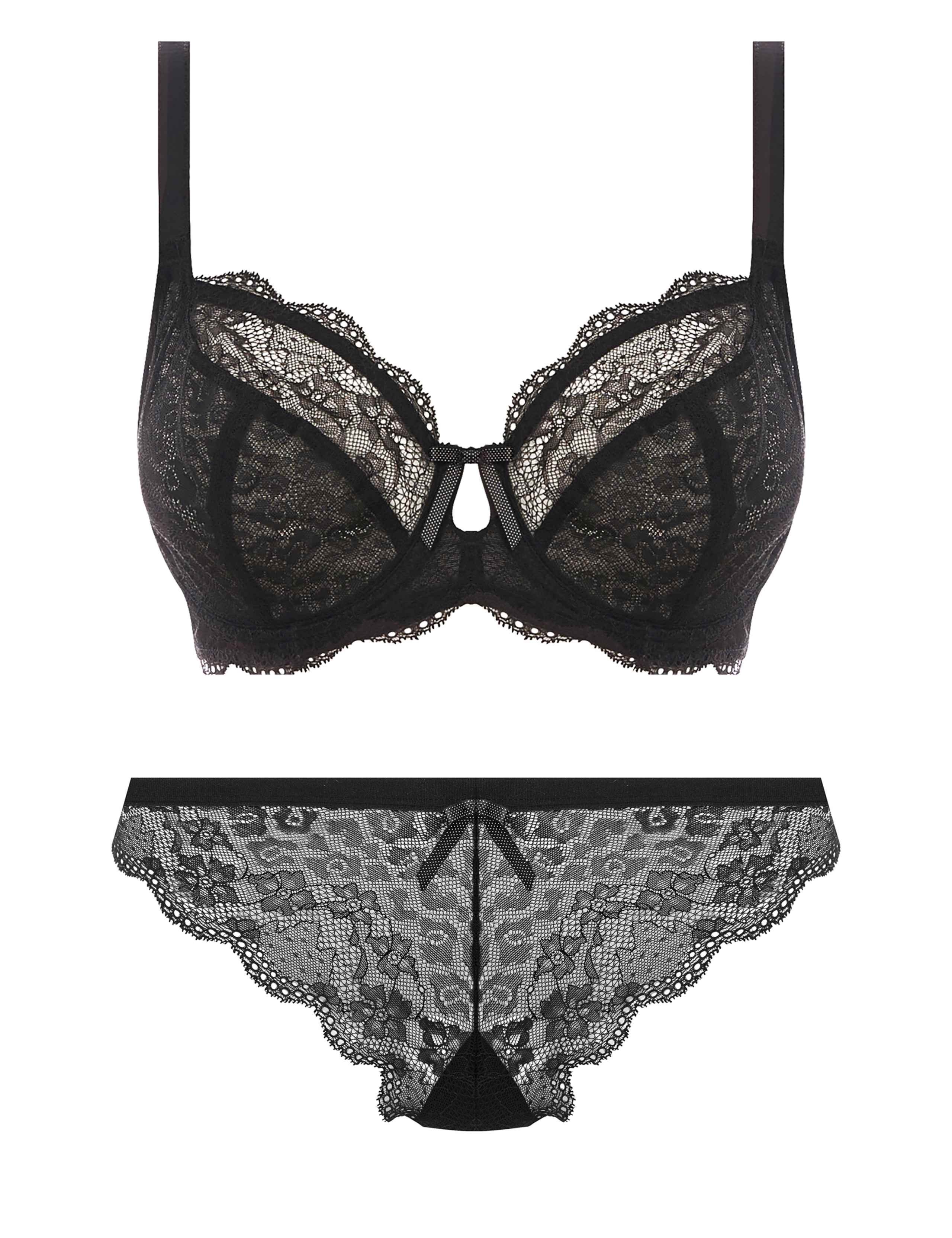 Fancies Underwired Plunge Bra Set C-G 1 of 6