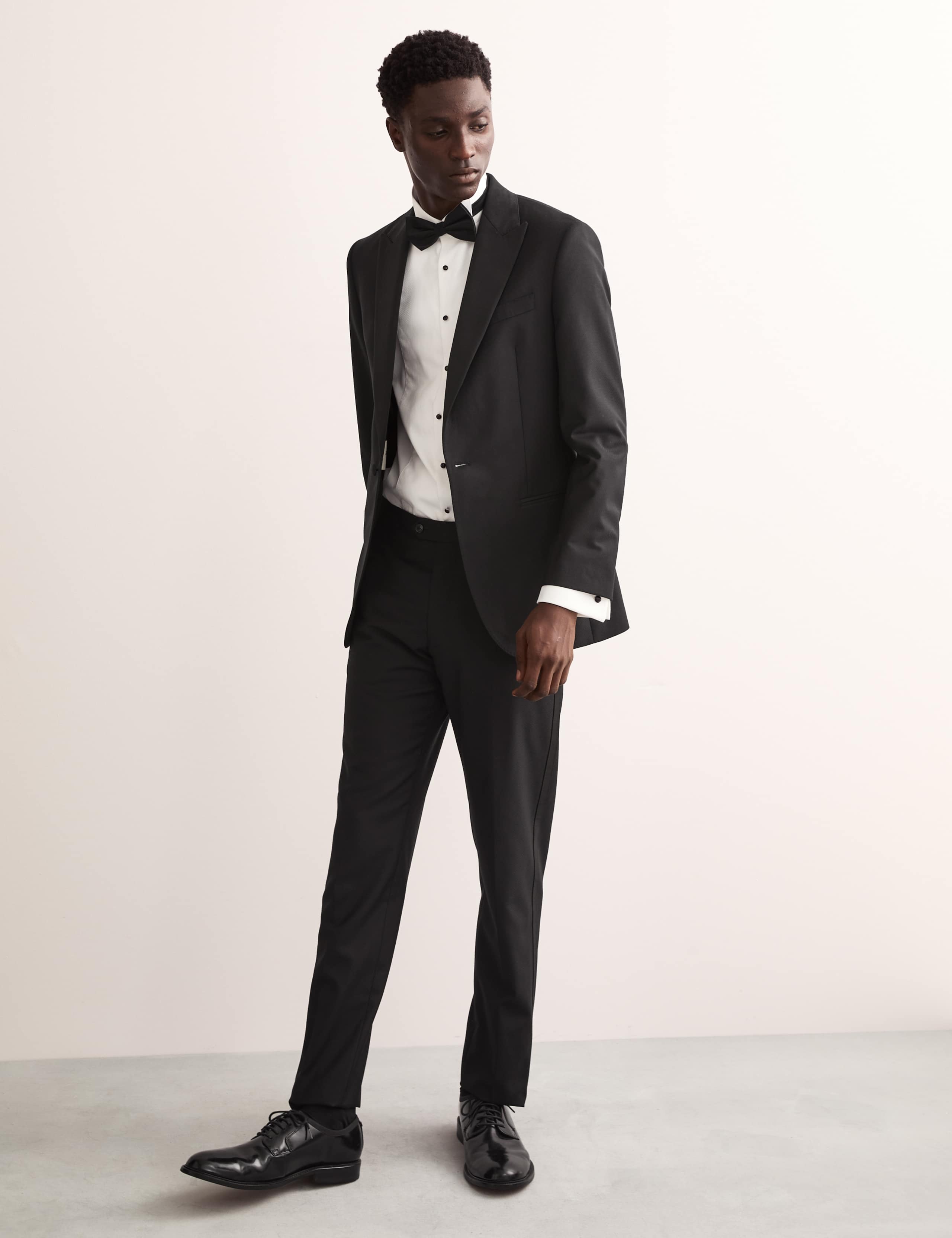 Tailored Fit Pure Wool Tuxedo Suit 1 of 5