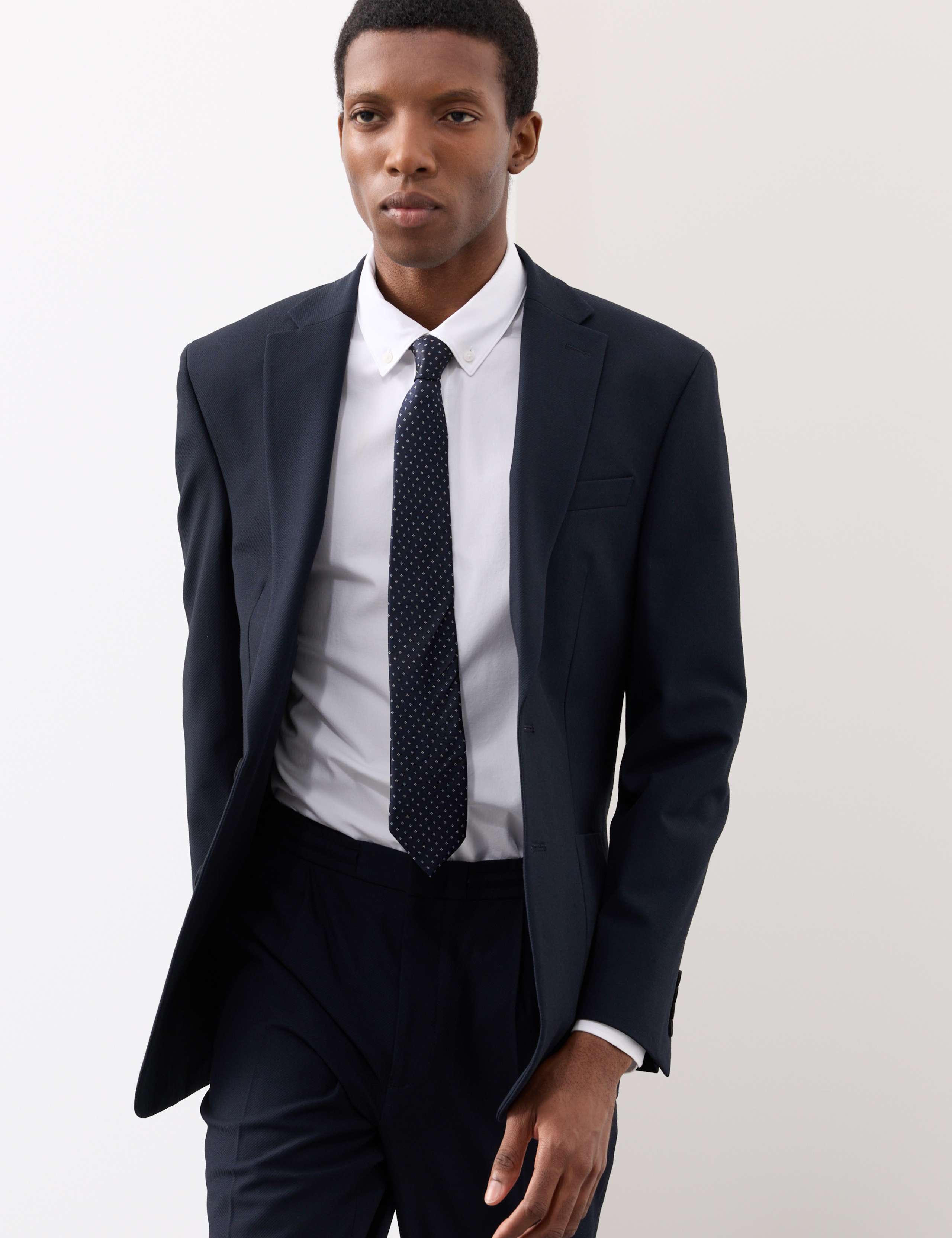 Tailored Fit Wool Blend Performance Suit