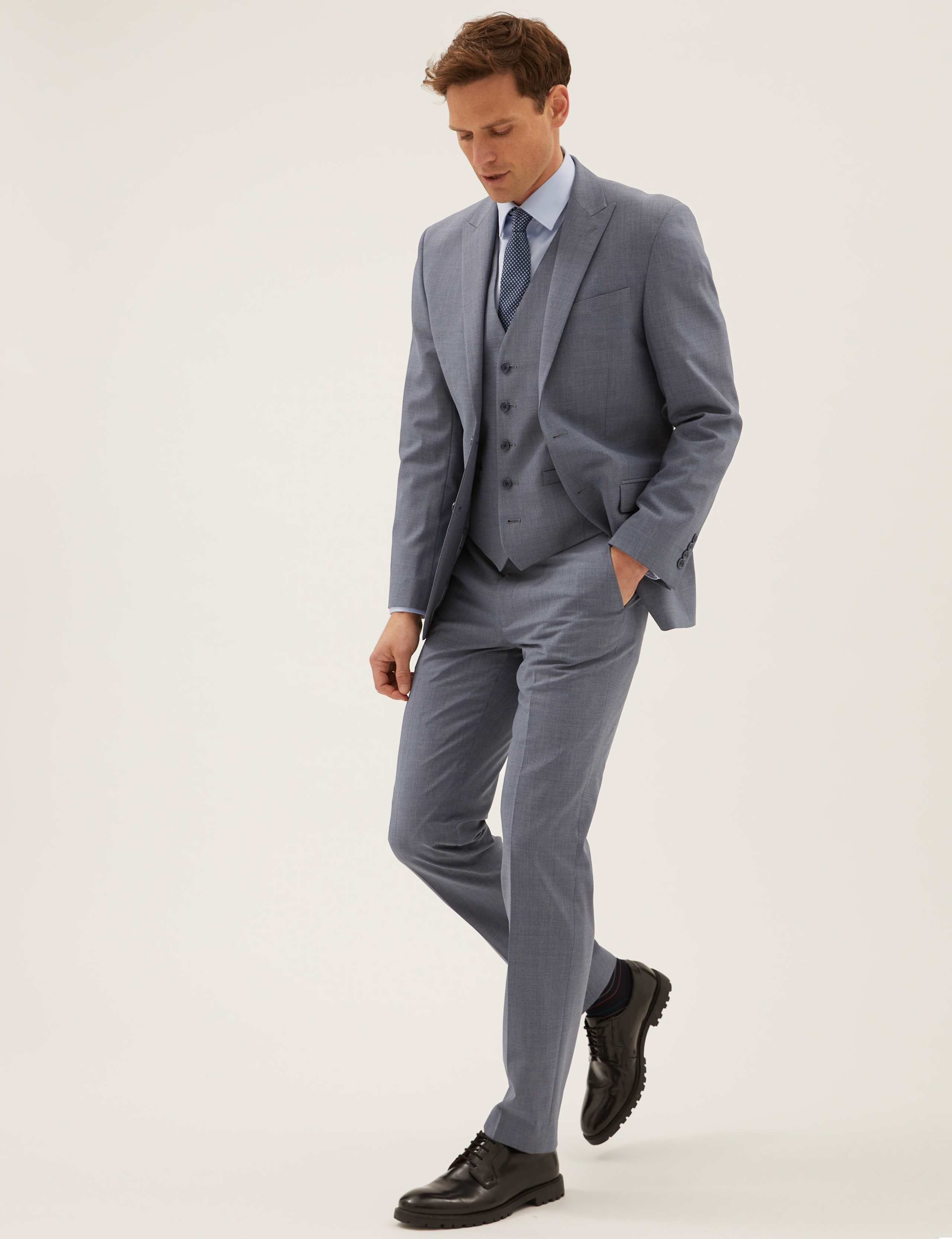 The Ultimate Blue Tailored Fit 3 Piece Suit 3 of 8