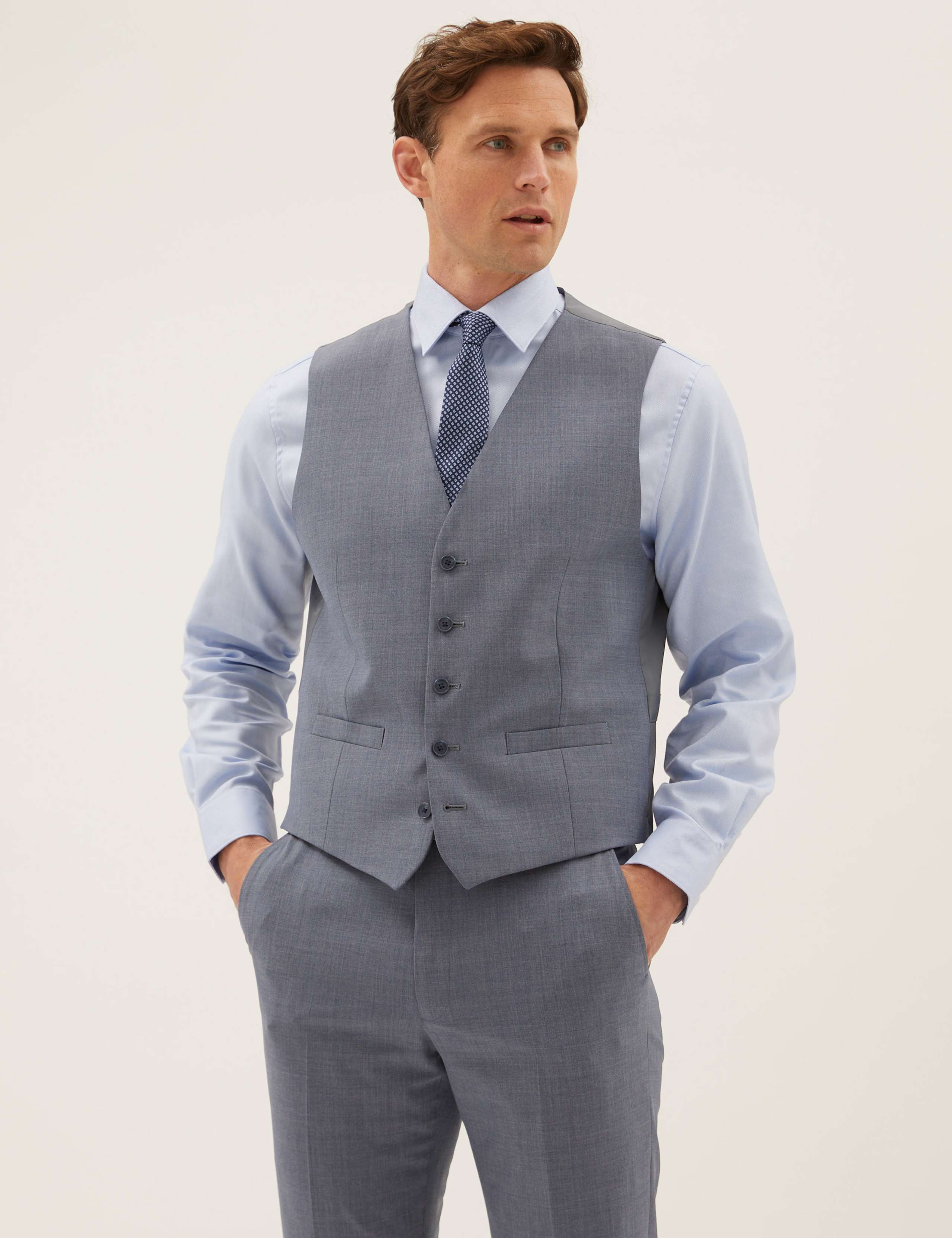 The Ultimate Blue Tailored Fit 3 Piece Suit 1 of 8