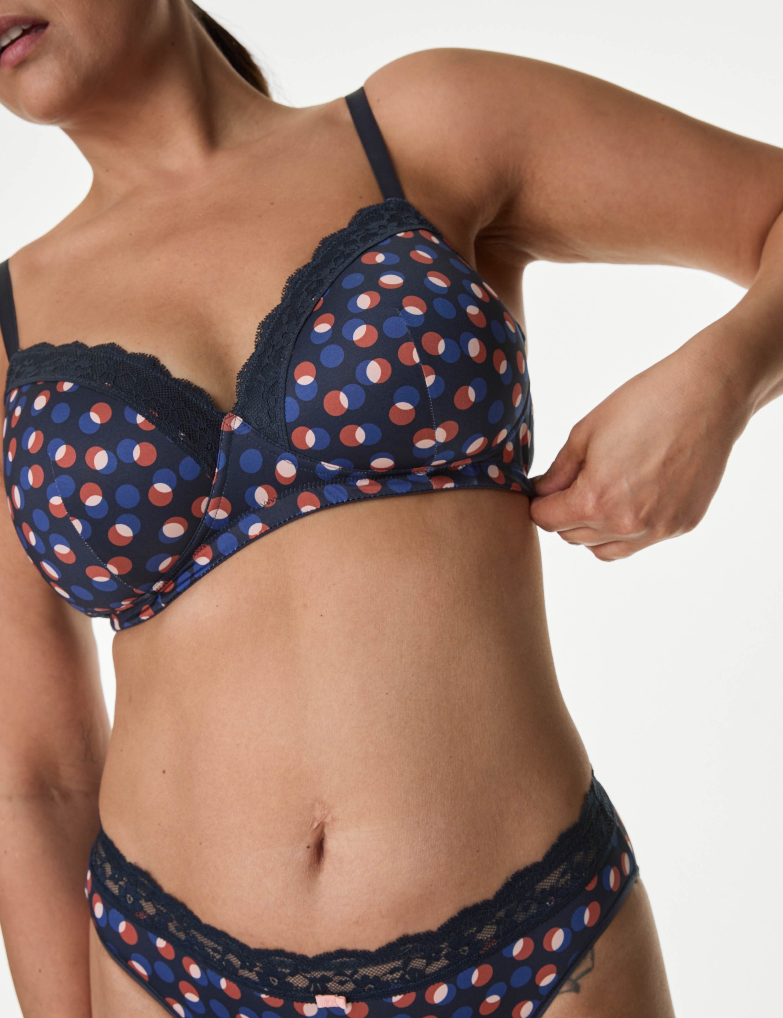 2pk Non Wired T-Shirt Post Surgery Bras Set A-E 1 of 4