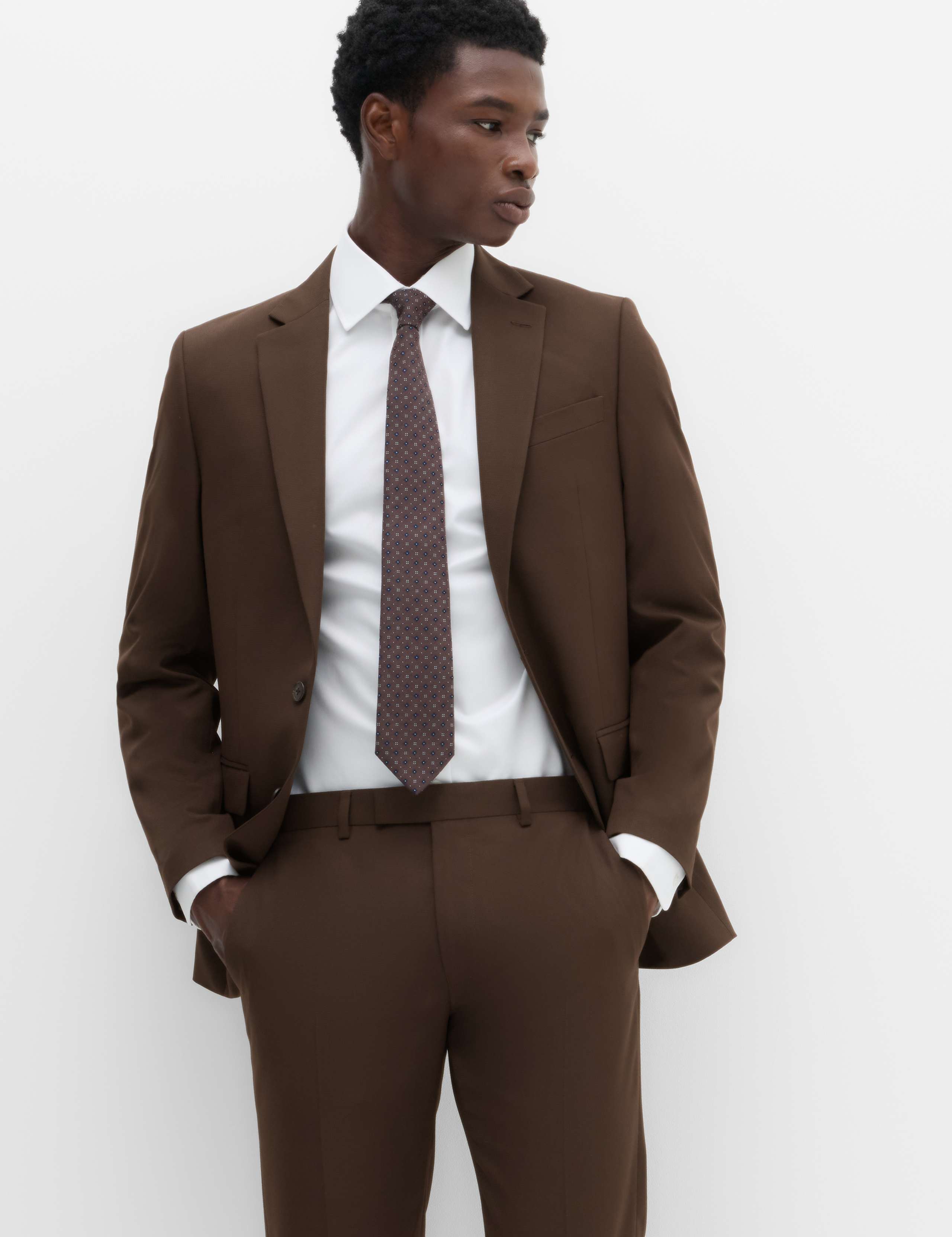 2 Piece Tailored Fit Textured Suit