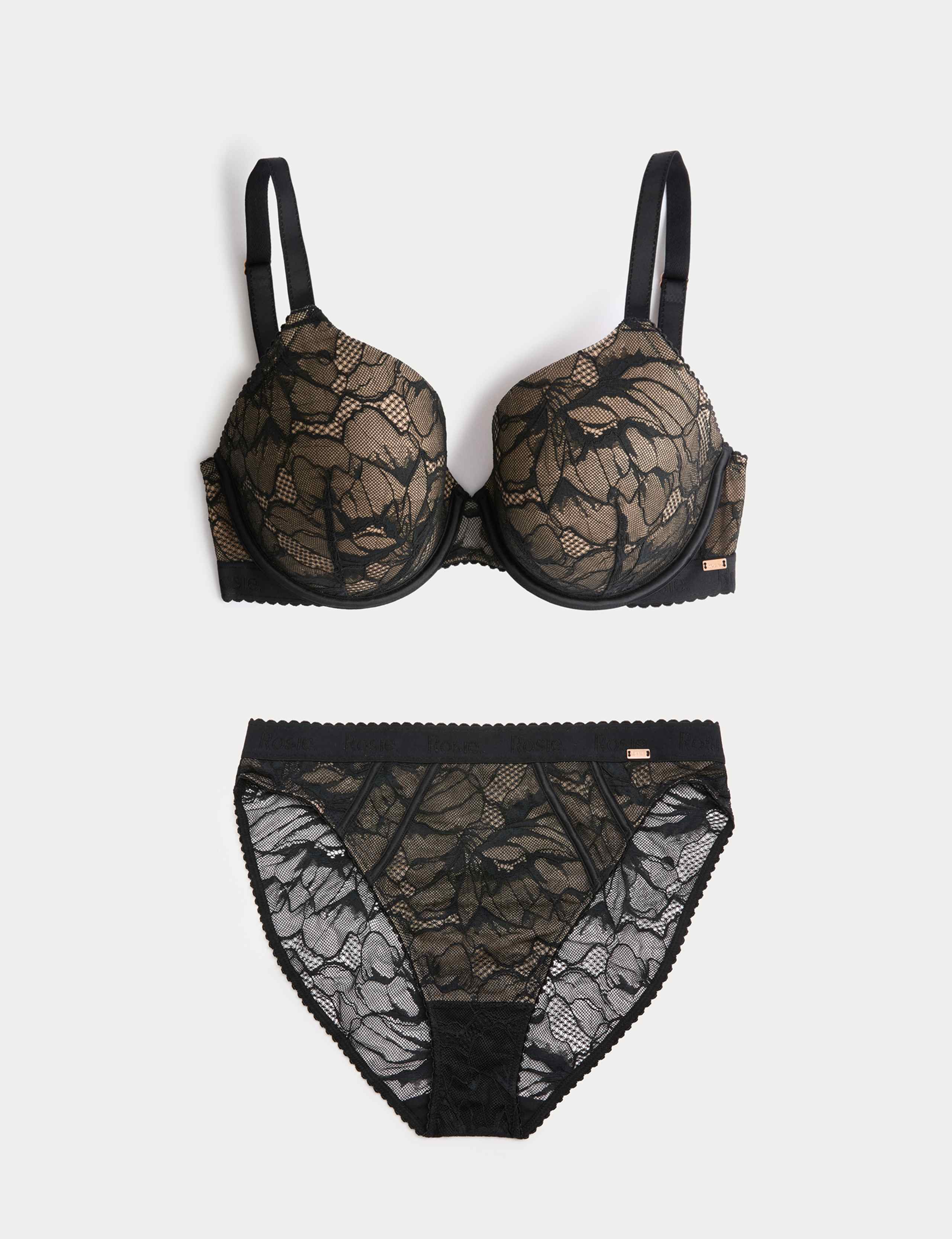 LaceWear Wired Plunge Bra Set F-H 1 of 5