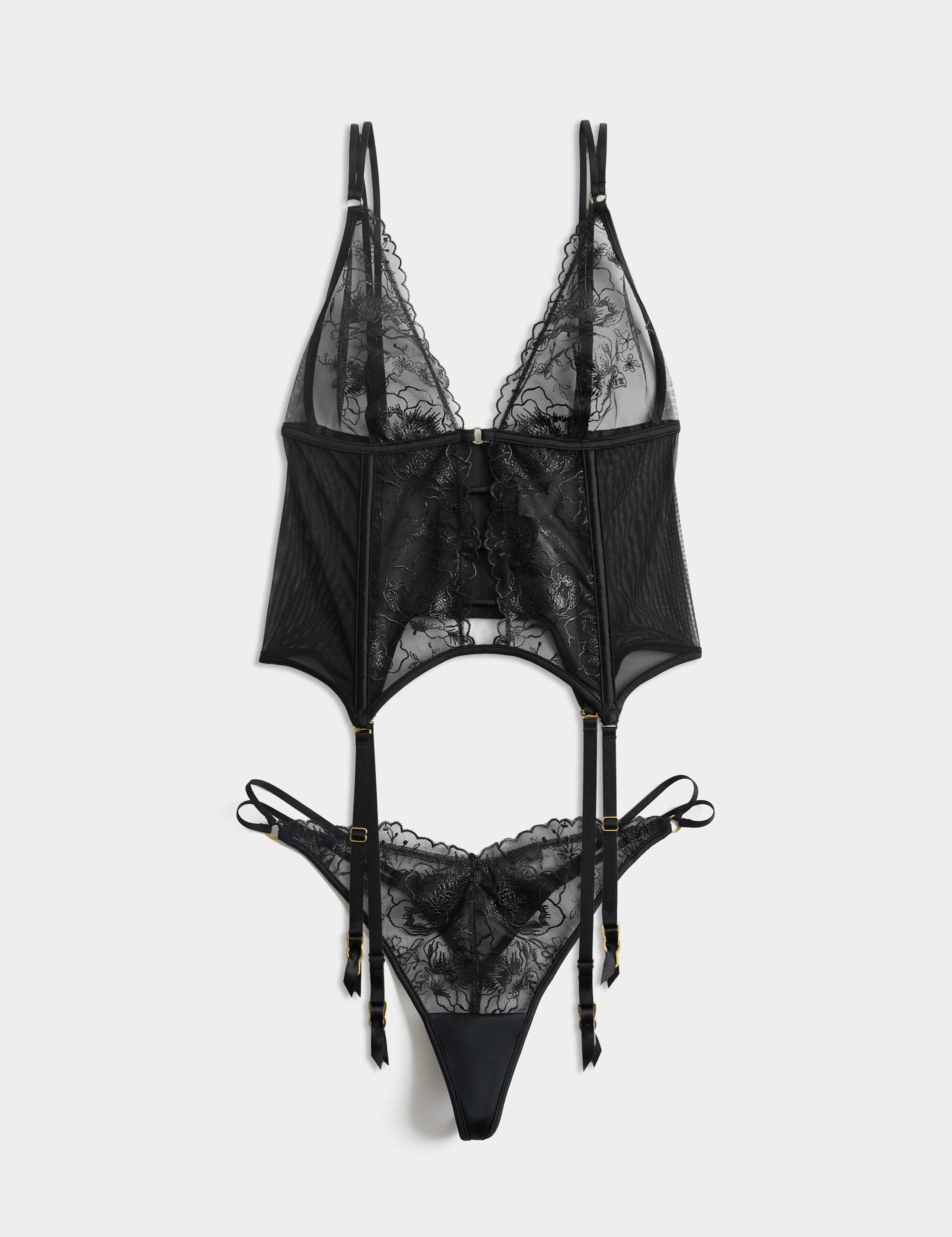 Arianna Embroidery Non Wired Basque Set 1 of 6
