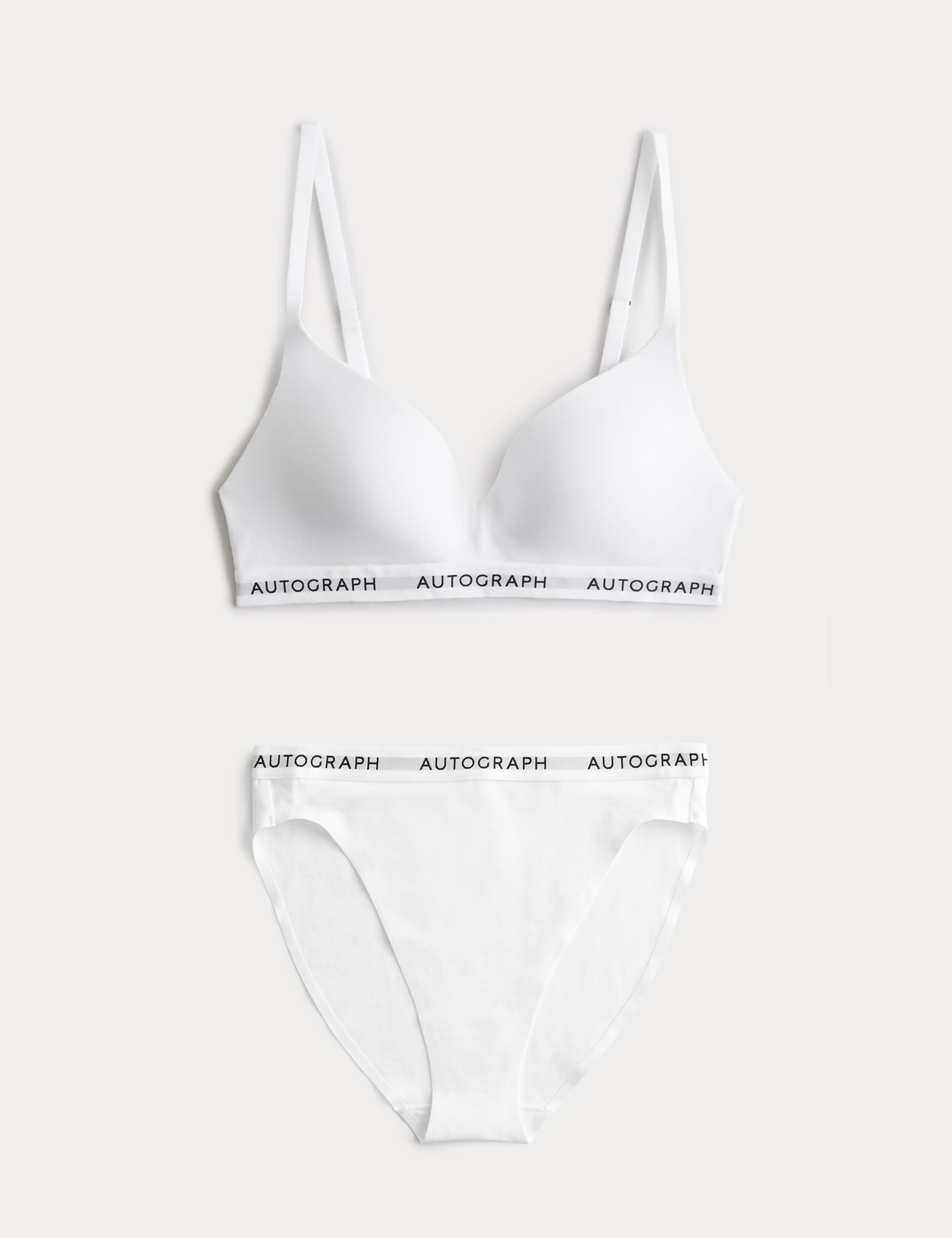 Lille Supima™ Cotton Non Wired Plunge Bra Set A-E 1 of 6